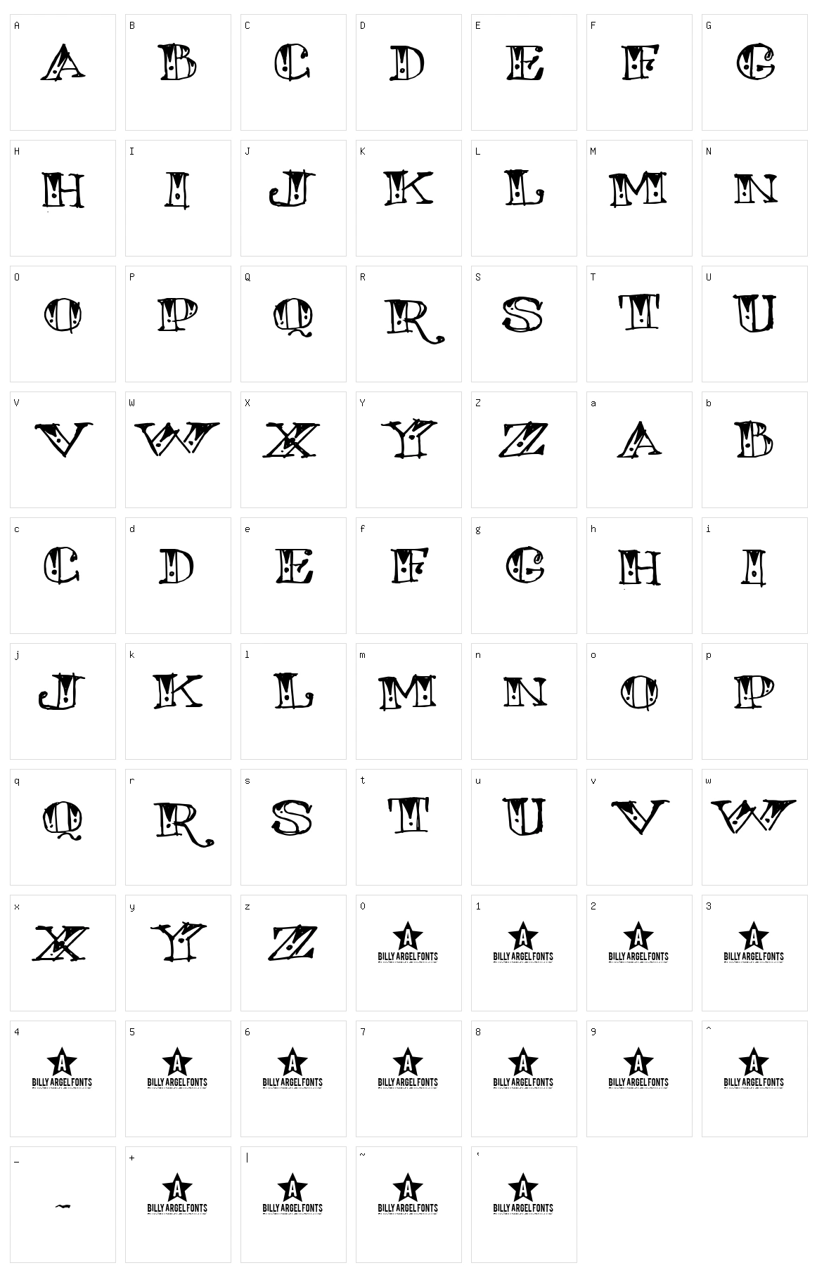 Rose Tattoo Character Set