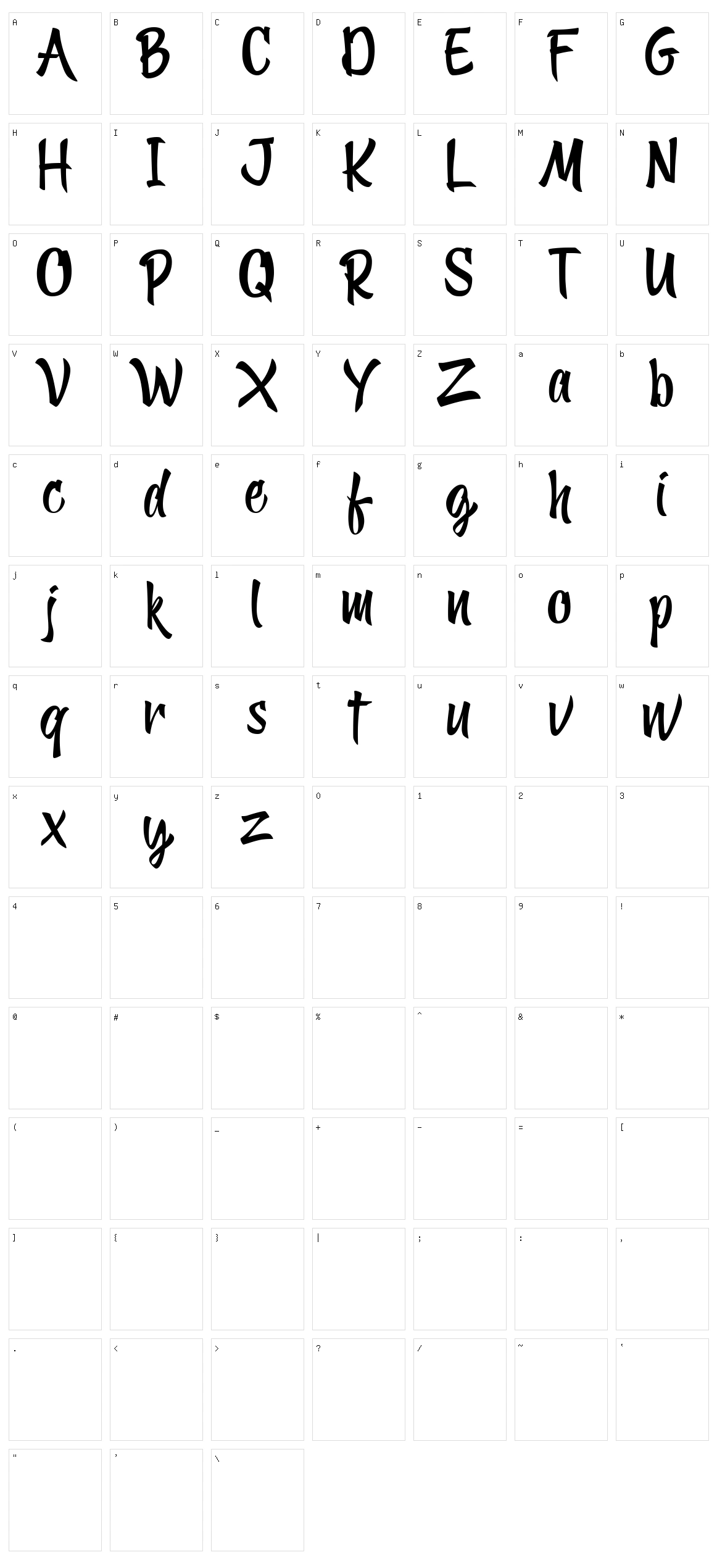 Yellow Ginger Character Set