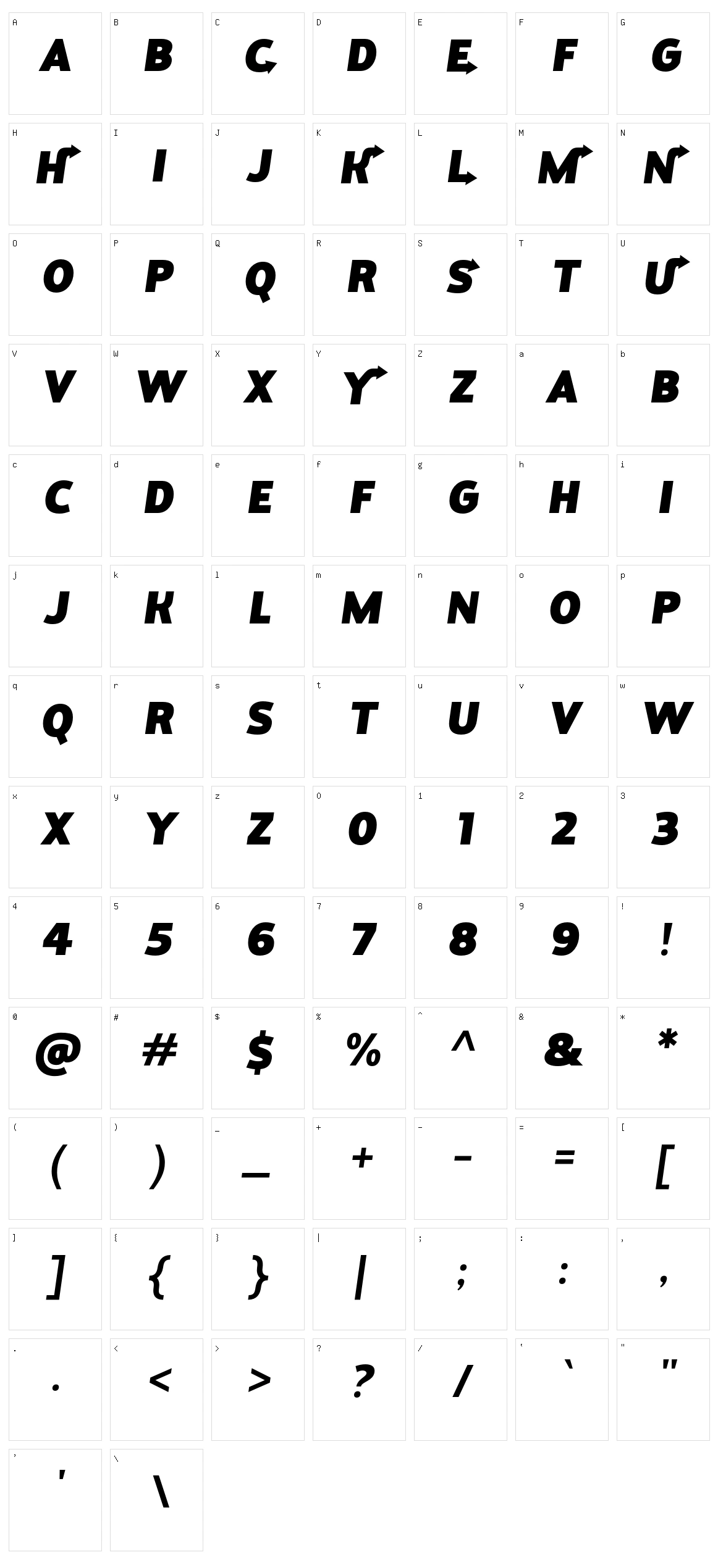 Sabwuy Character Set