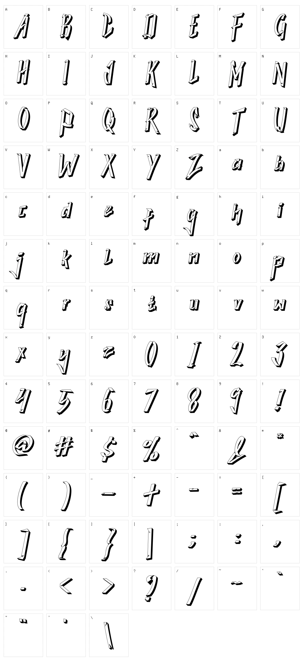 Samureix Character Set