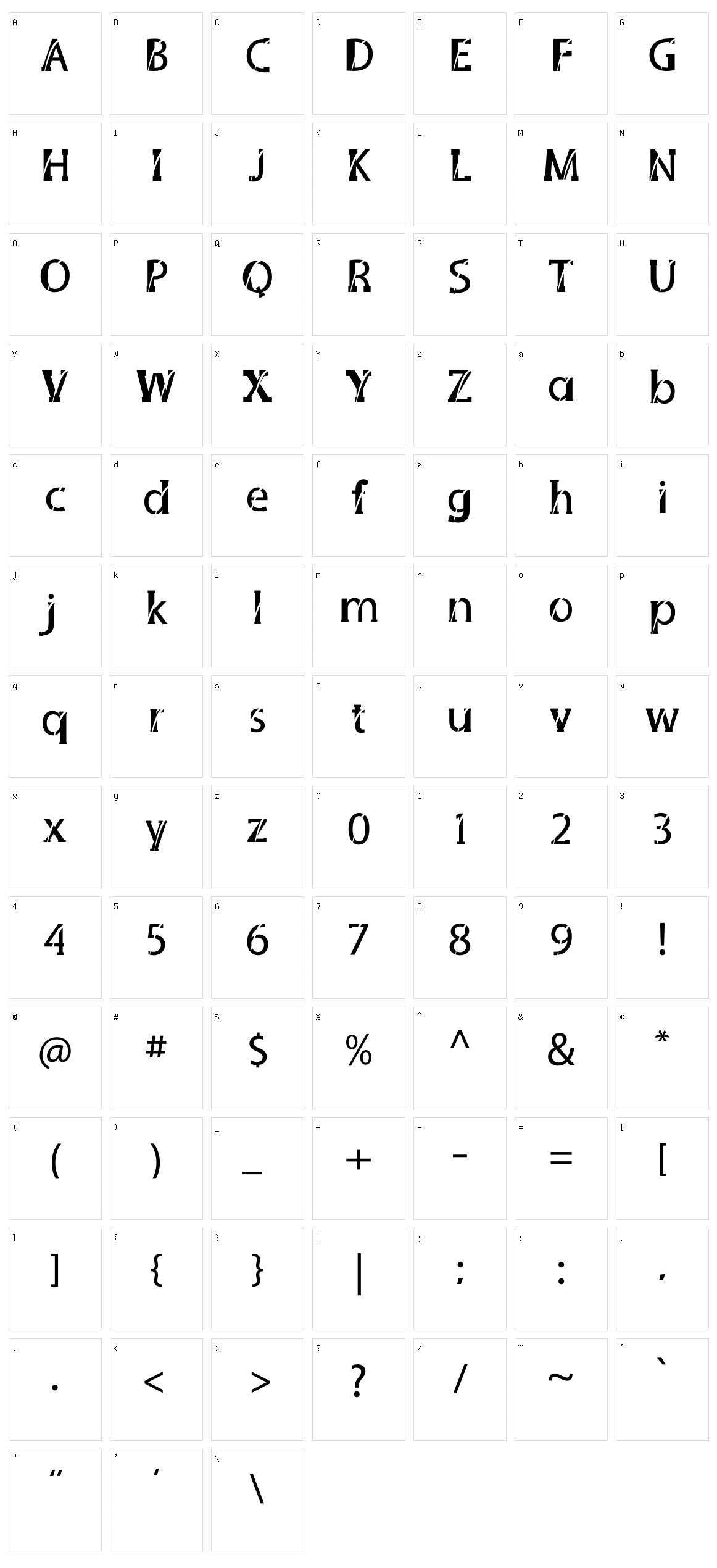 Santolo Beach Character Set