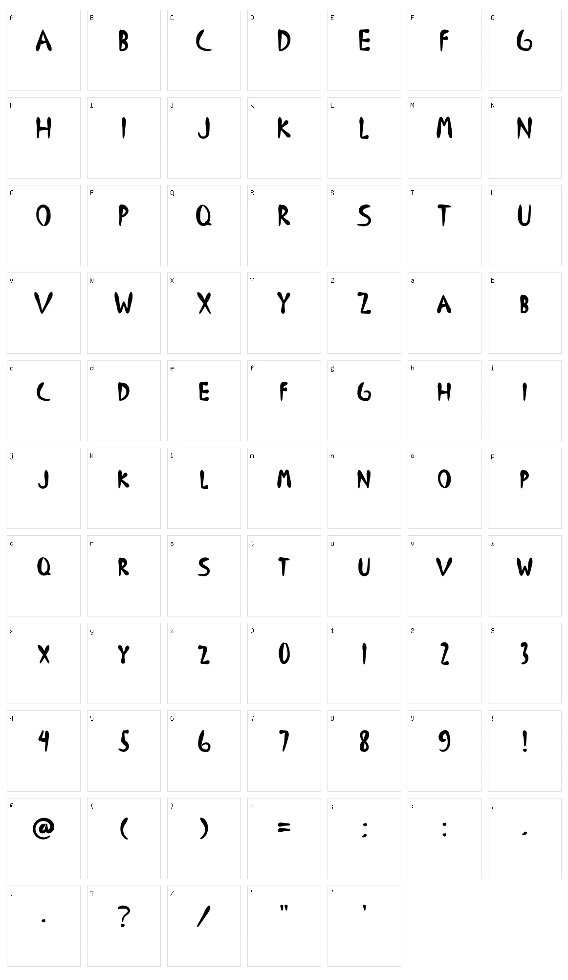 Secret Message Character Set