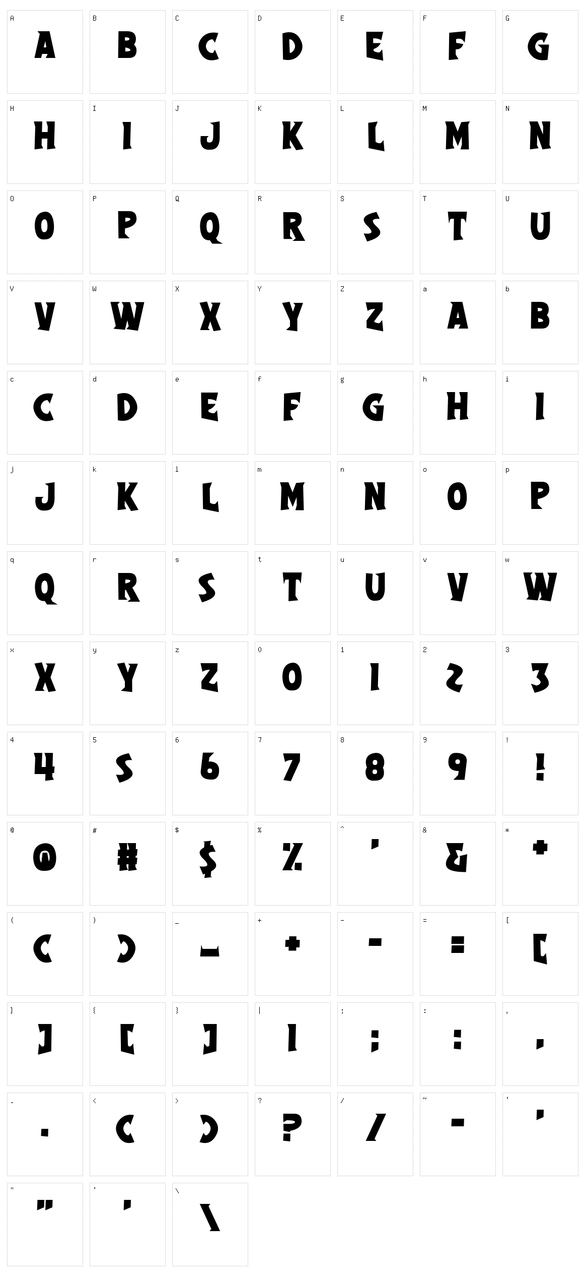 Segreteria Character Set