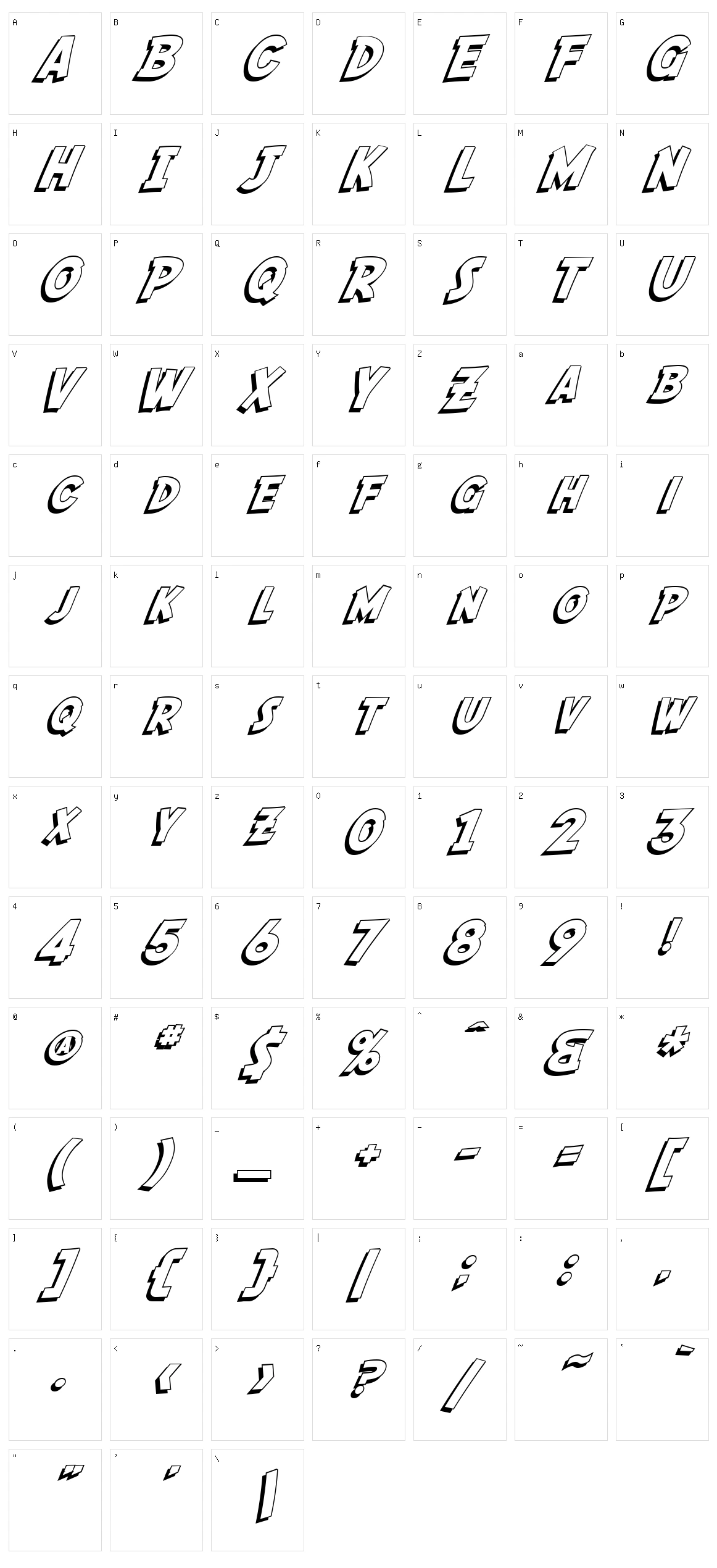 SF Fedora Character Set