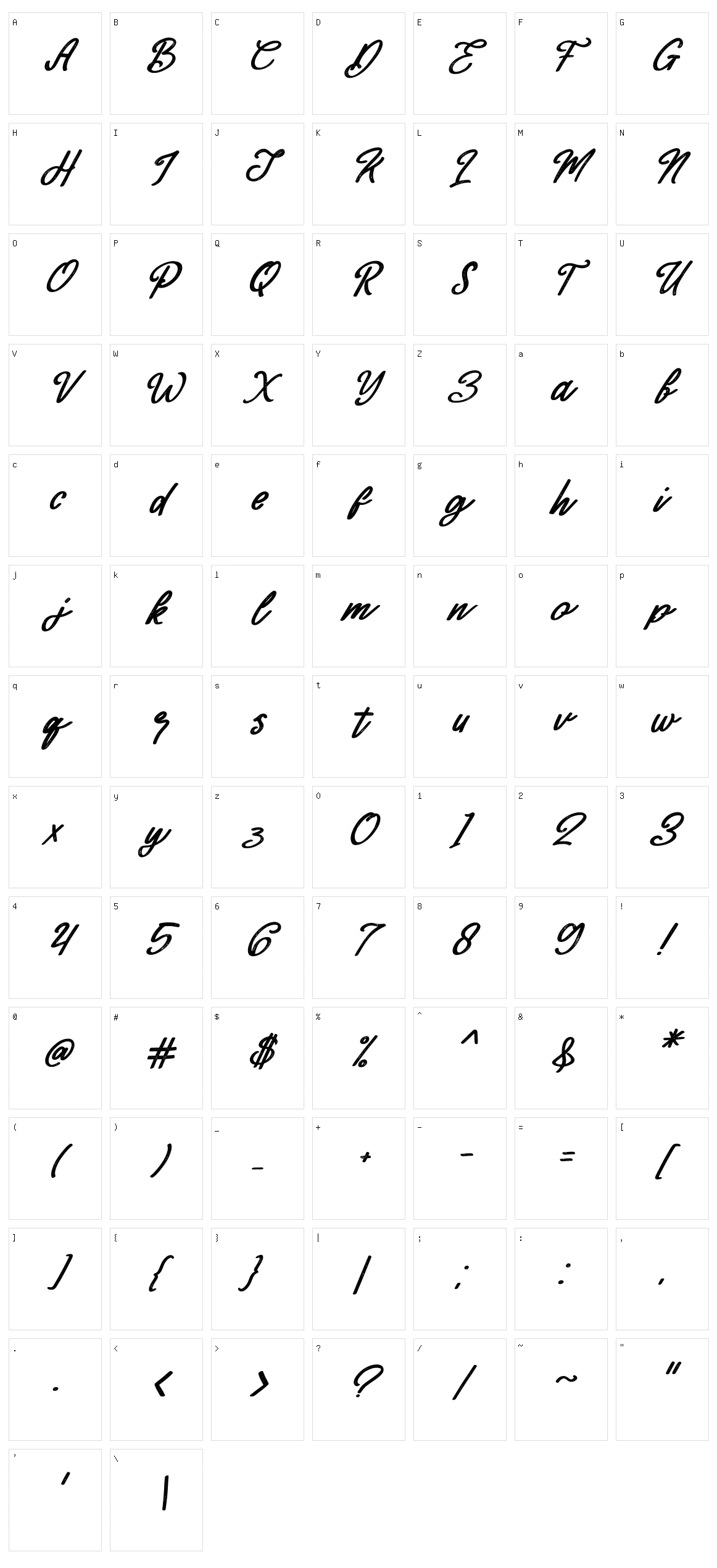 Mackline Character Set