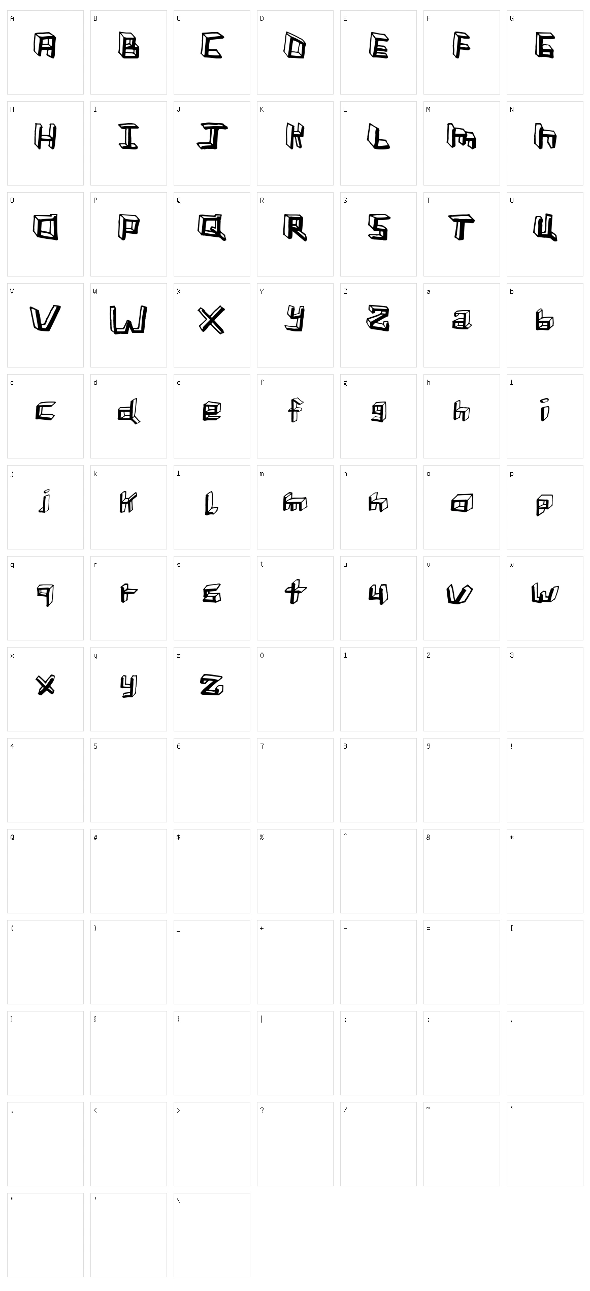 Sleeping in Lecture Character Set