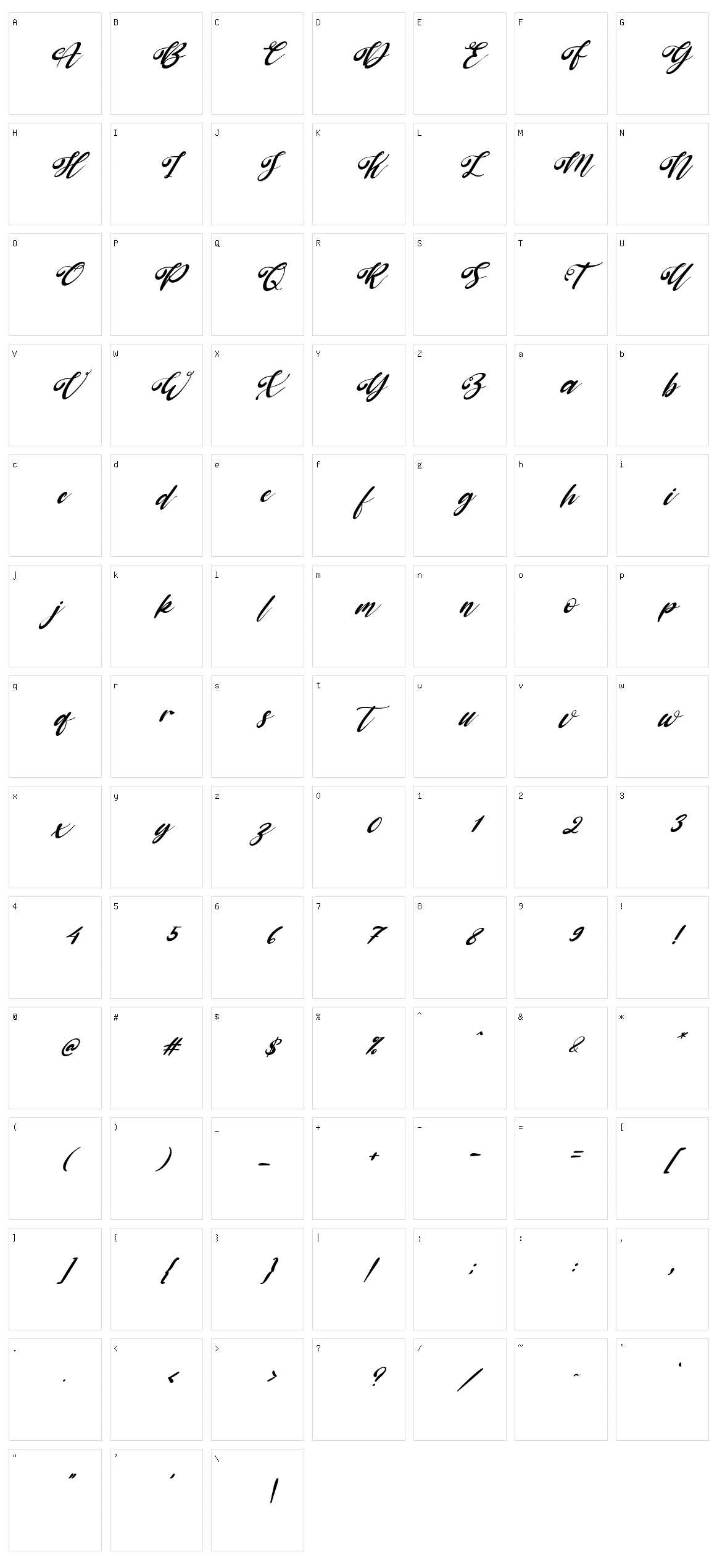 Sakura Character Set