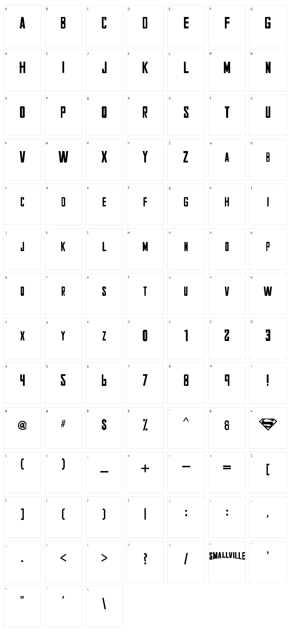 Smallville Character Set