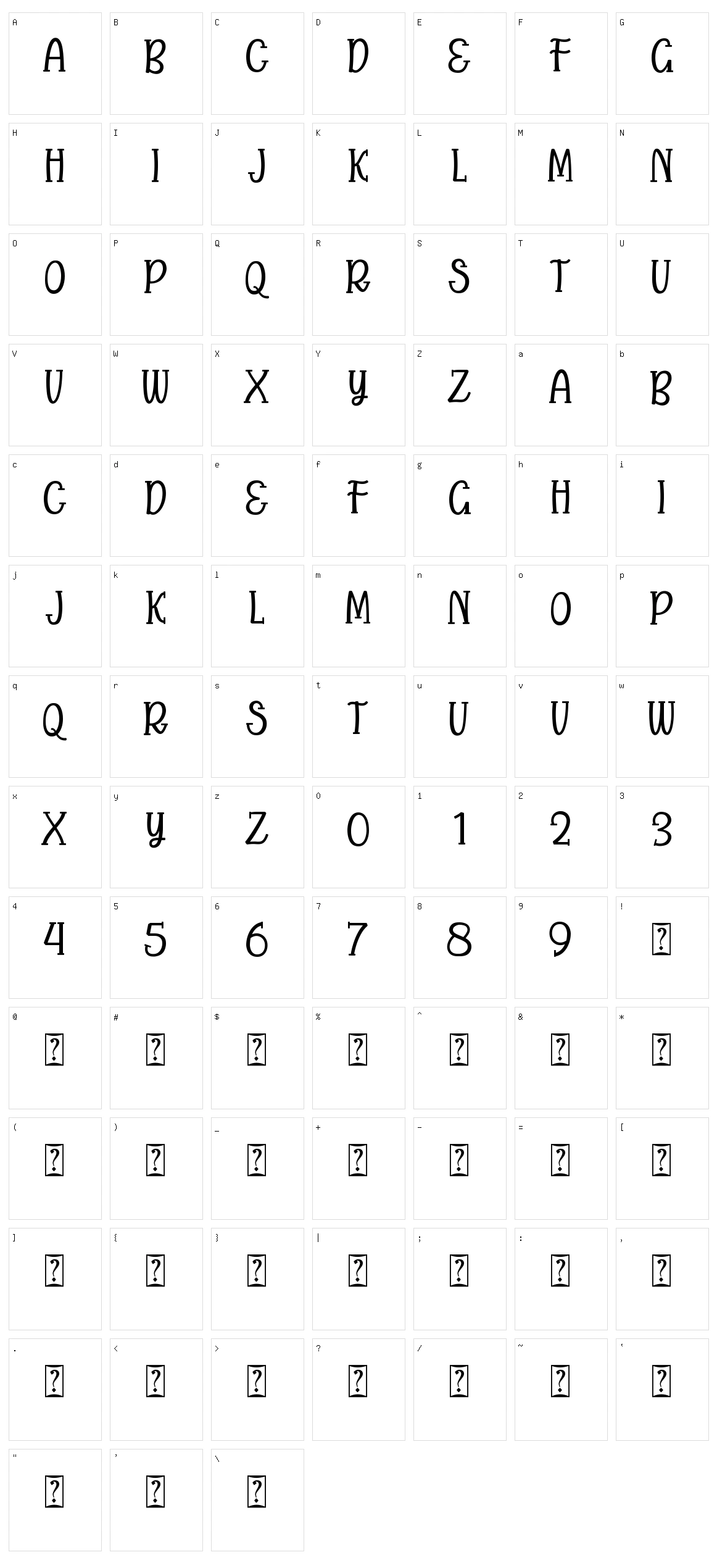 Smart Home Display Character Set