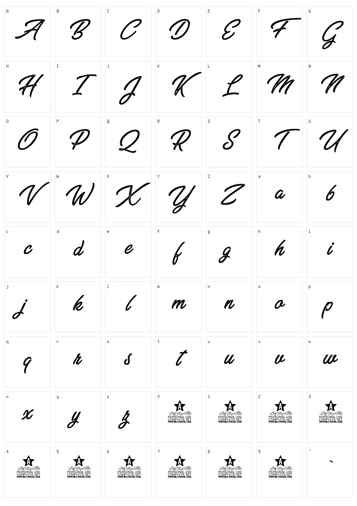 Greenfood Character Set