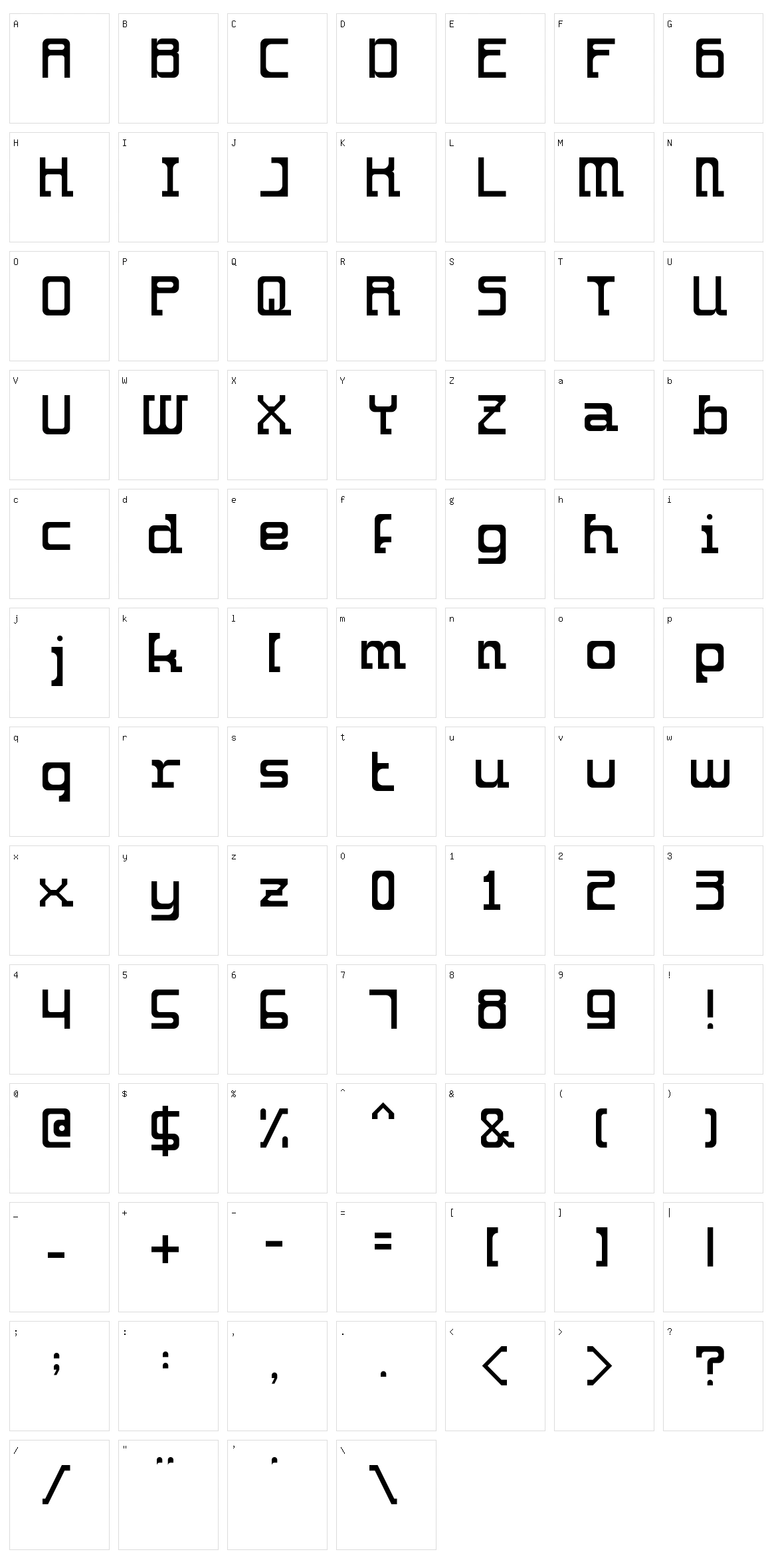 Southwest Character Set