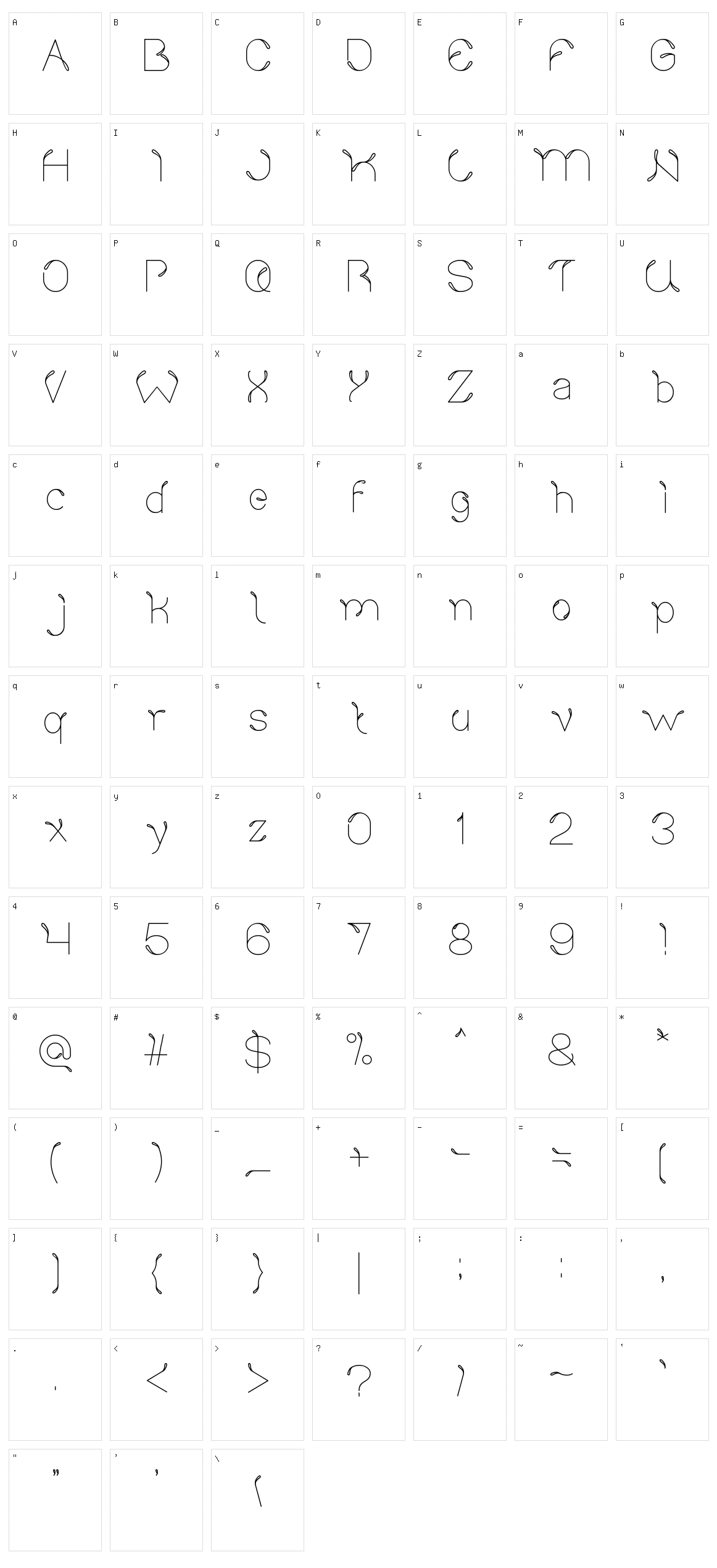 Sprout and the Bean Character Set