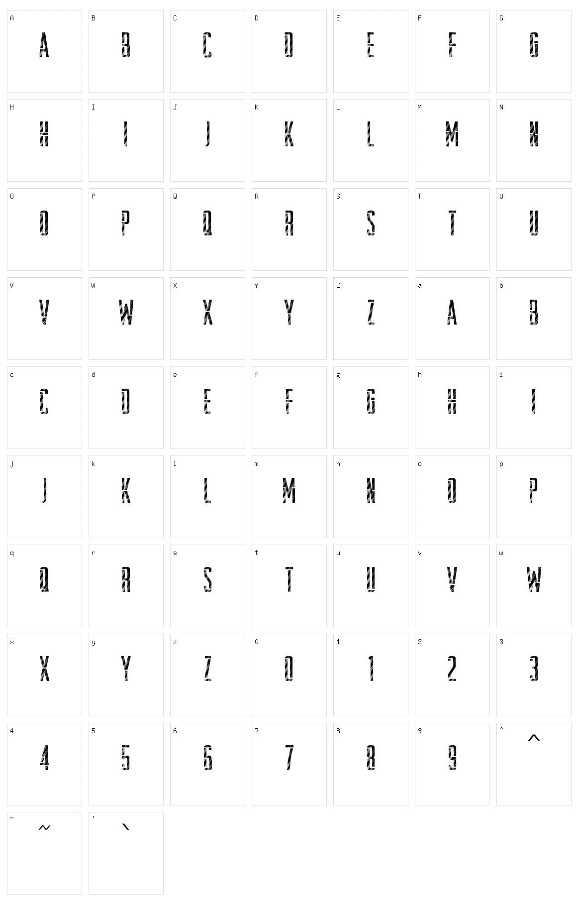 Stencil Disco Character Set