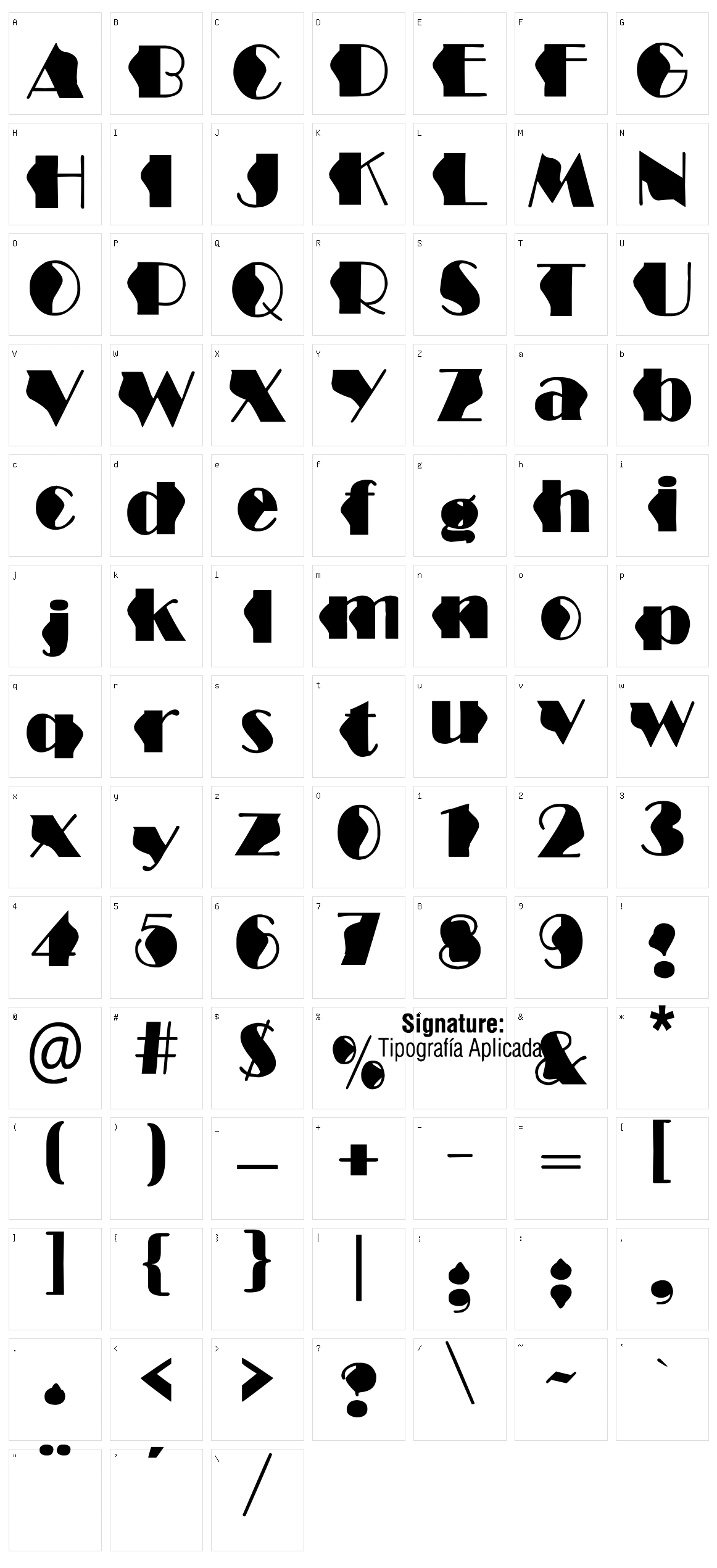Structure Wave Character Set