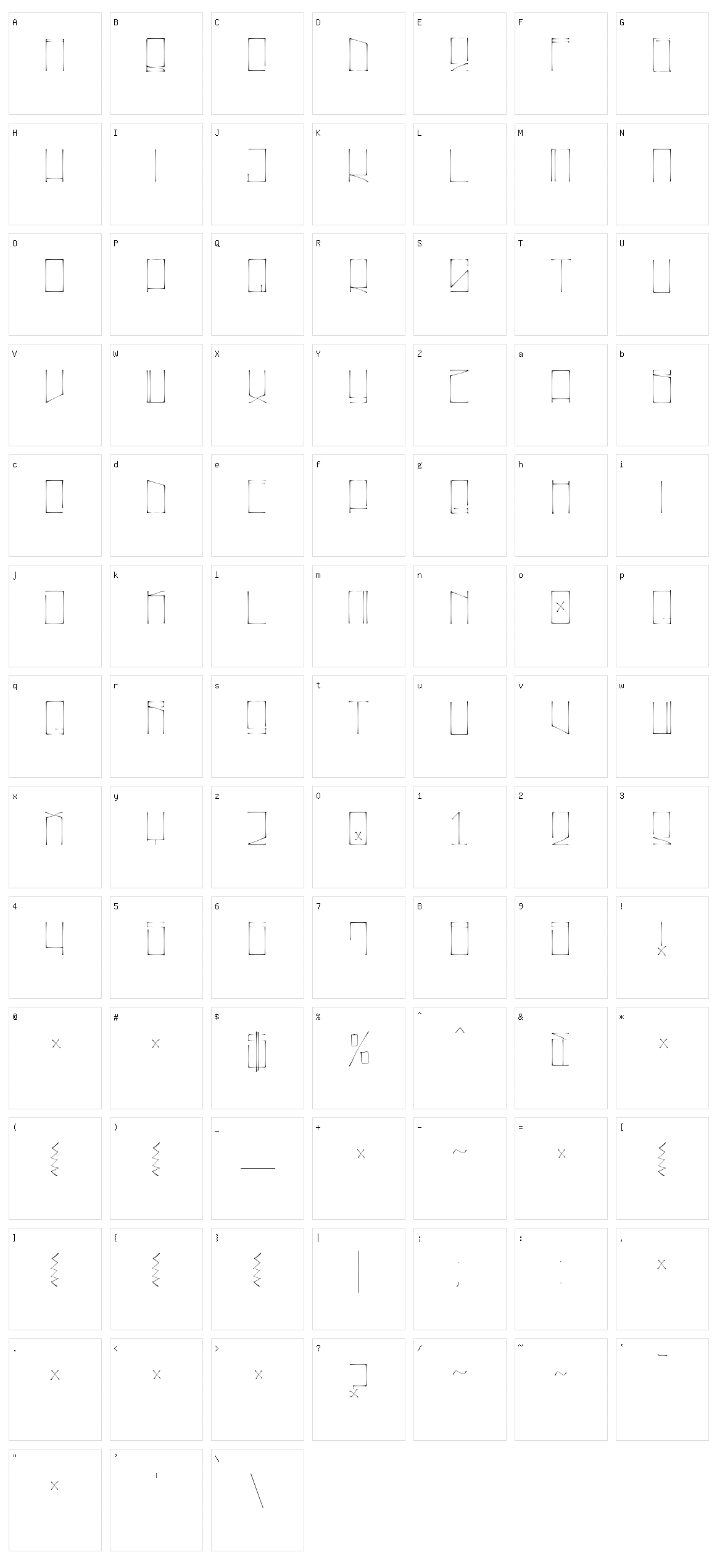 Suecos Locos Character Set