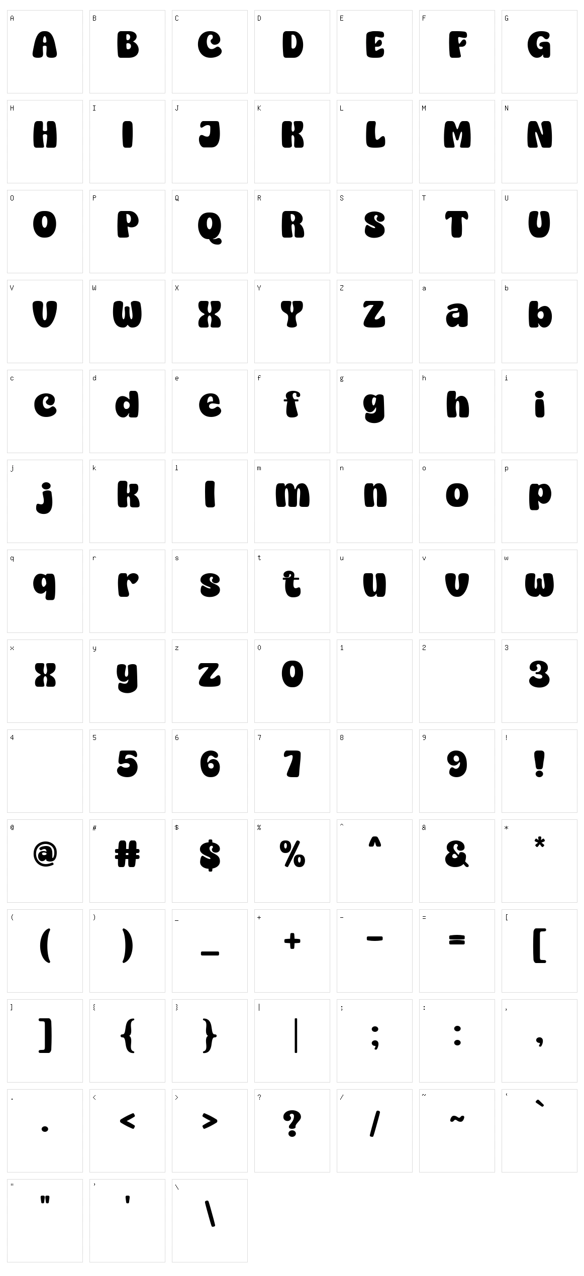 Super Chunky Character Set