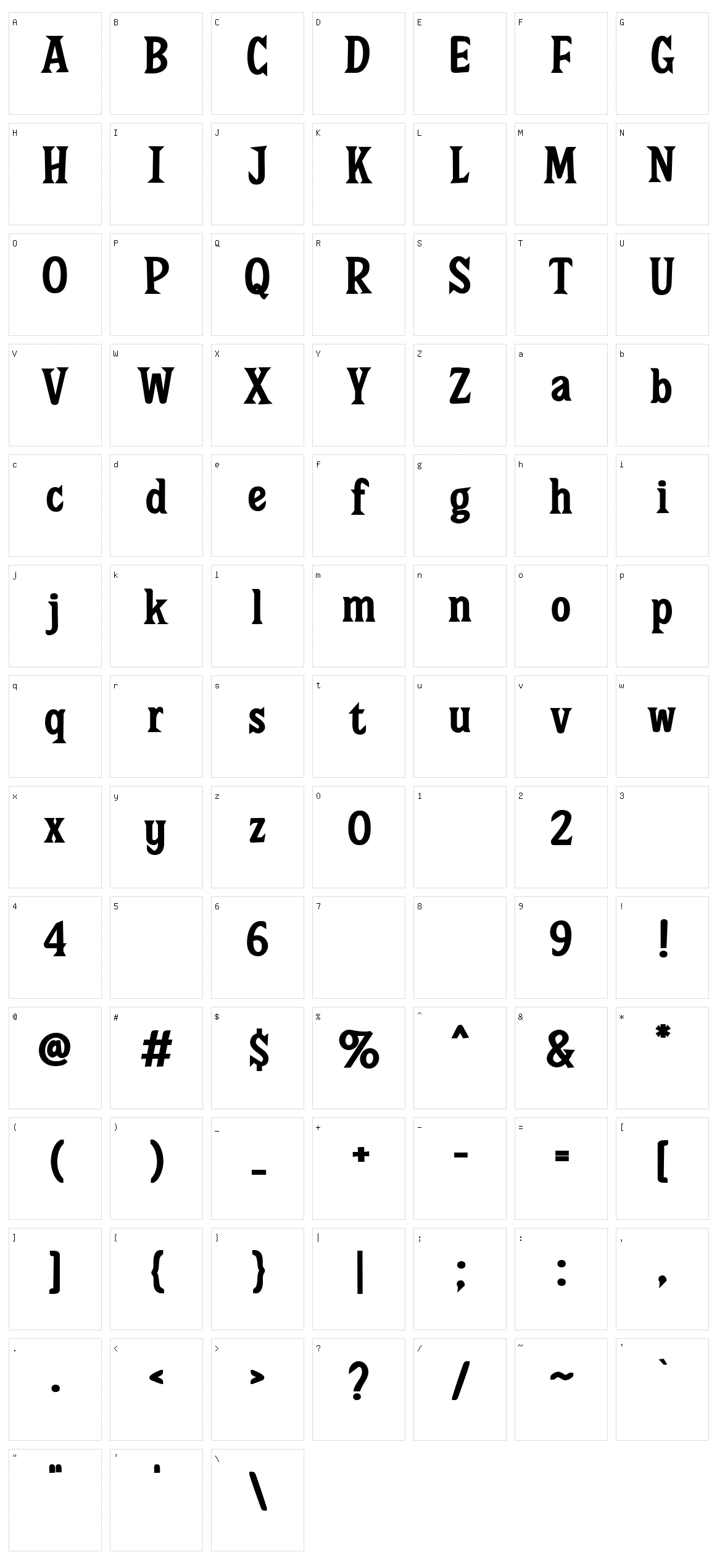 Super Gallery Character Set