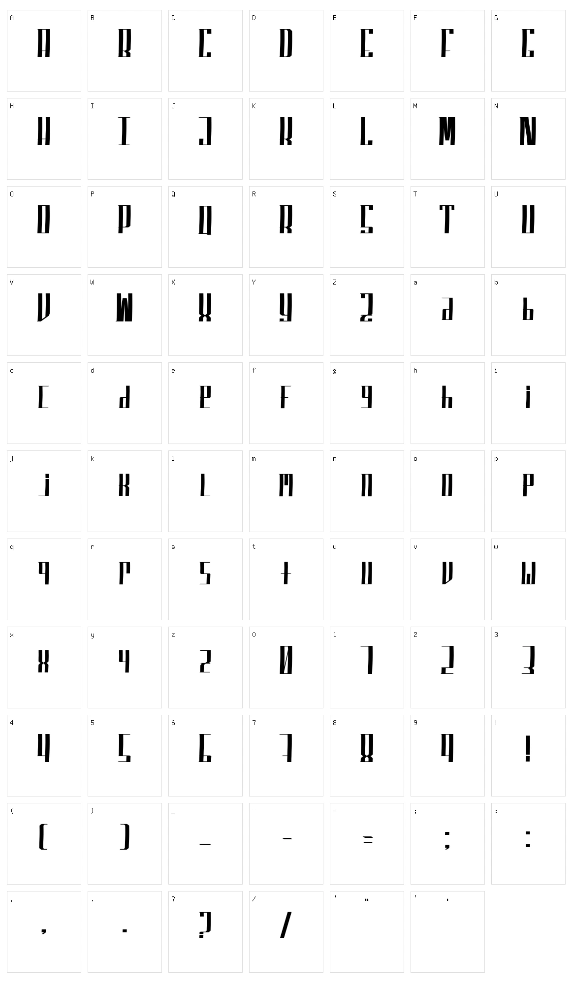 Superfucked Character Set