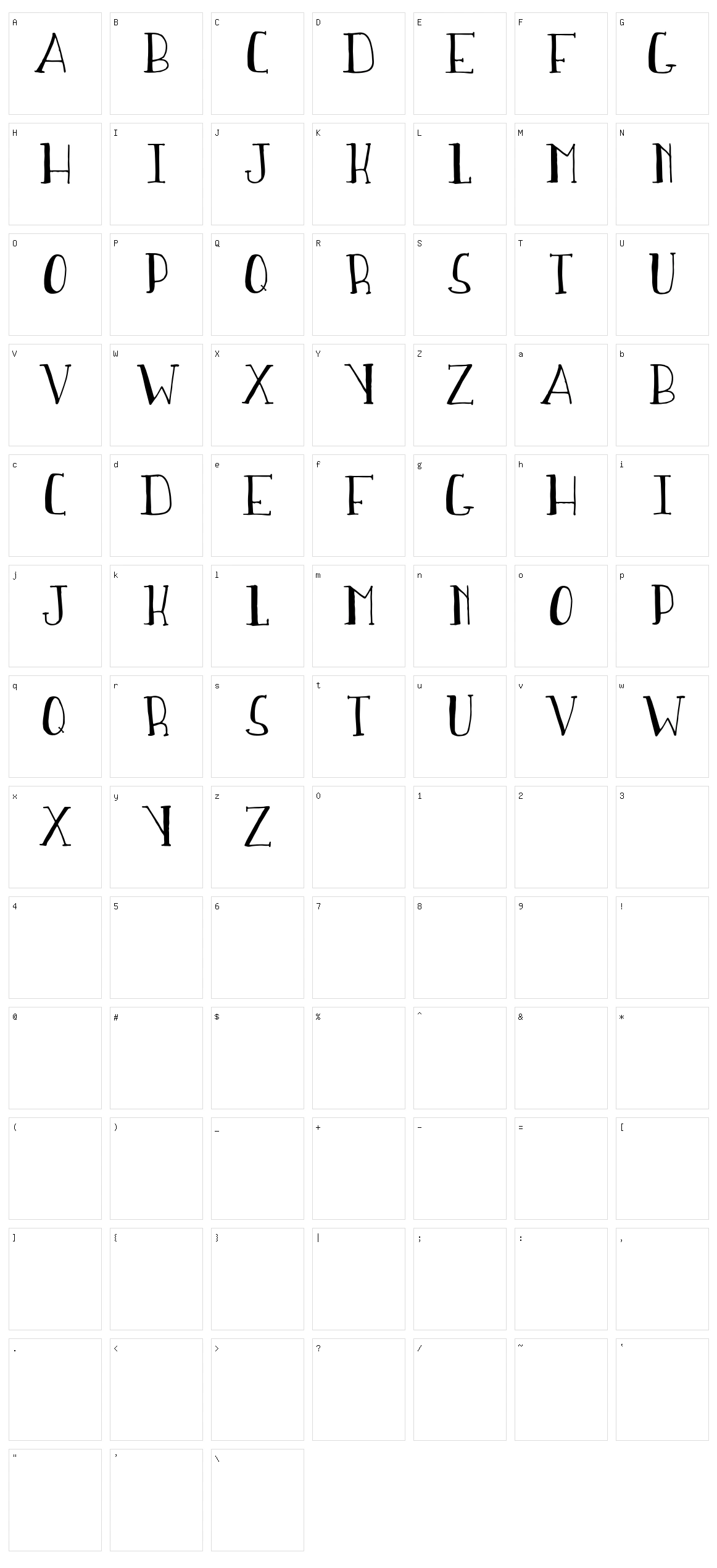 Sweet Water Character Set