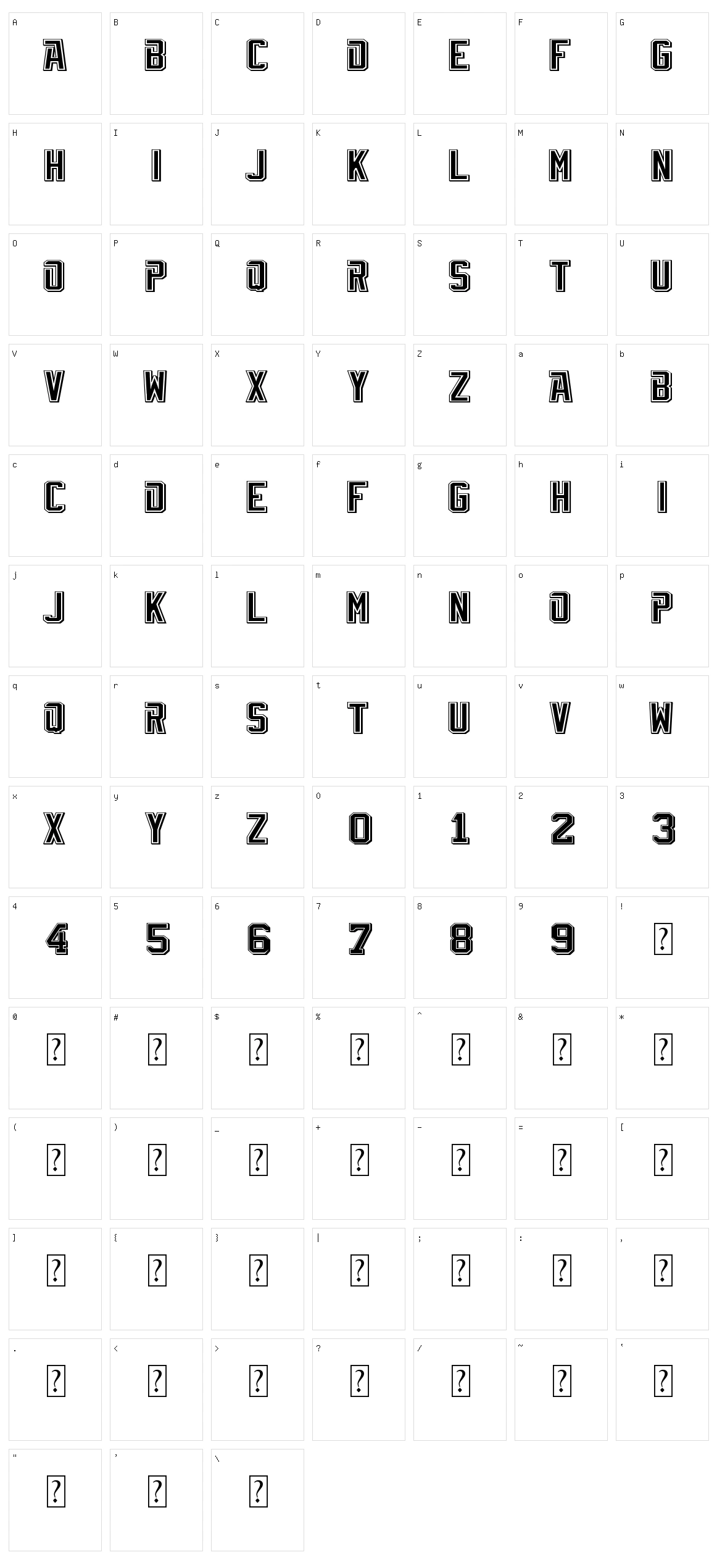 TBL Vintage Character Set