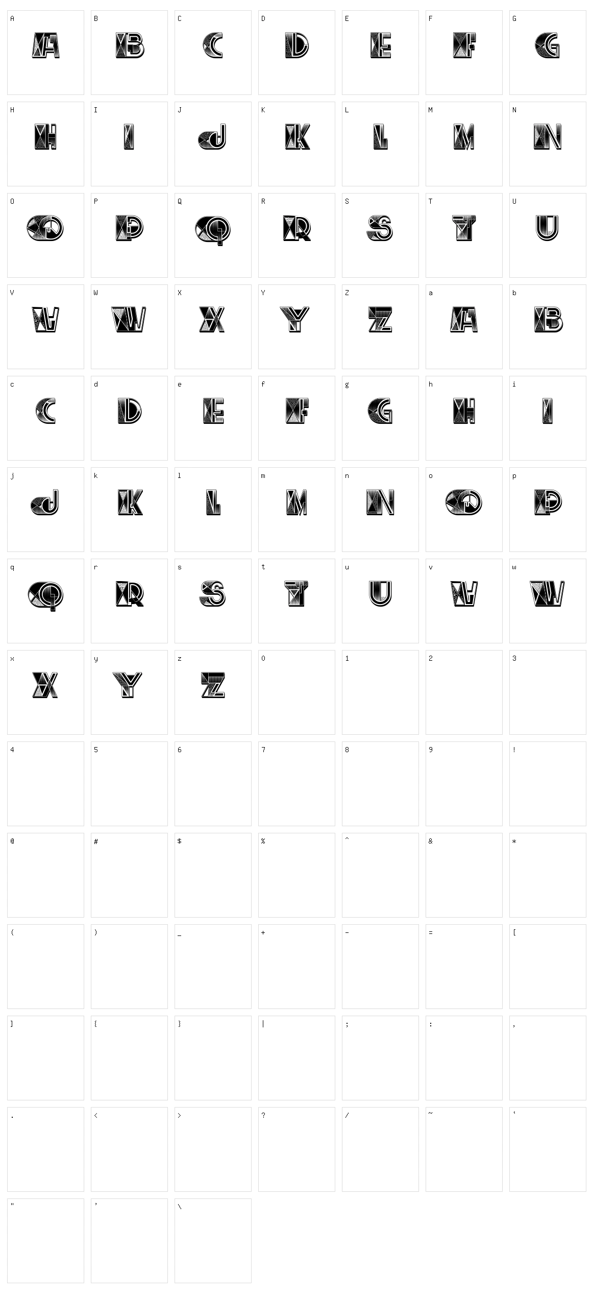Technician Character Set