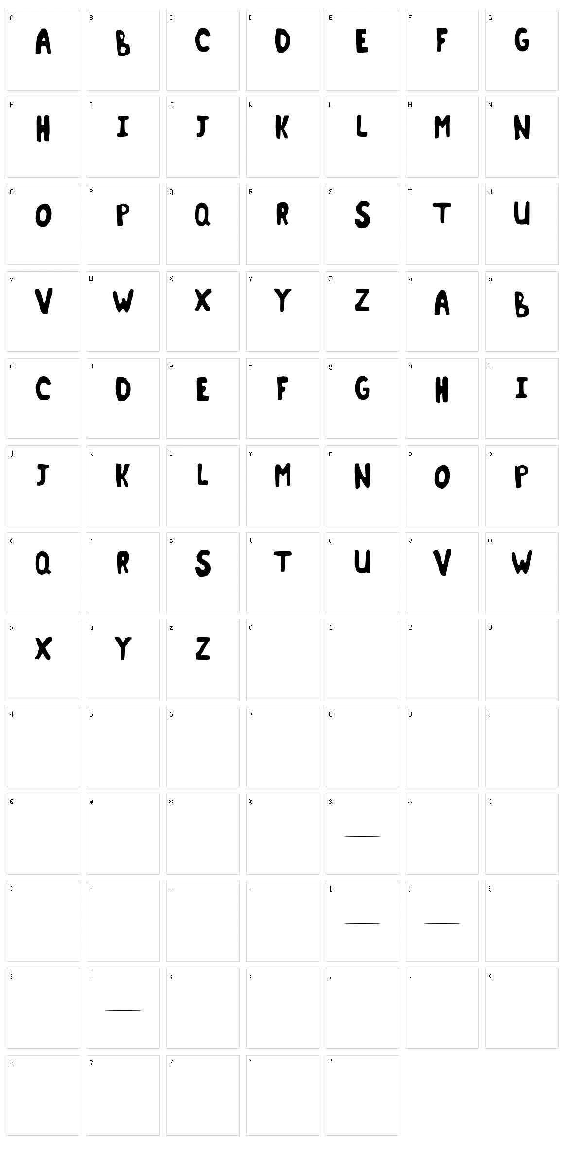 Terminant Character Set