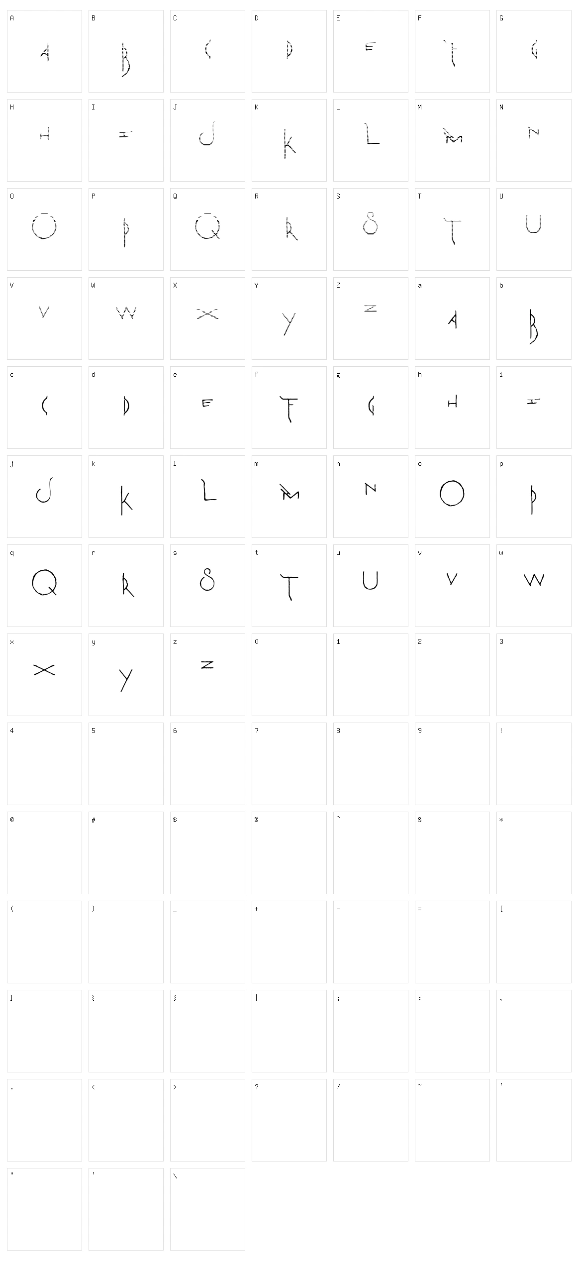 The Martian Chronicles Character Set