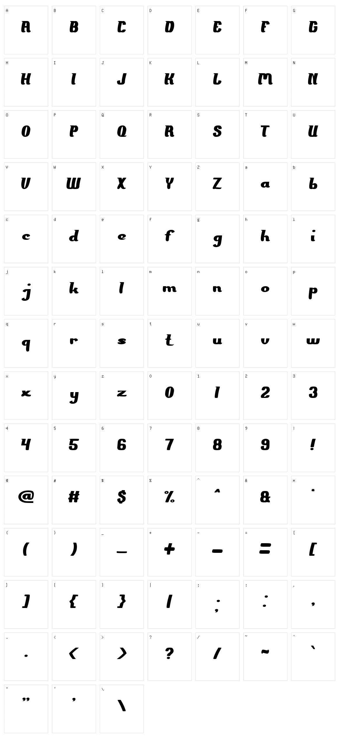 The President Character Set