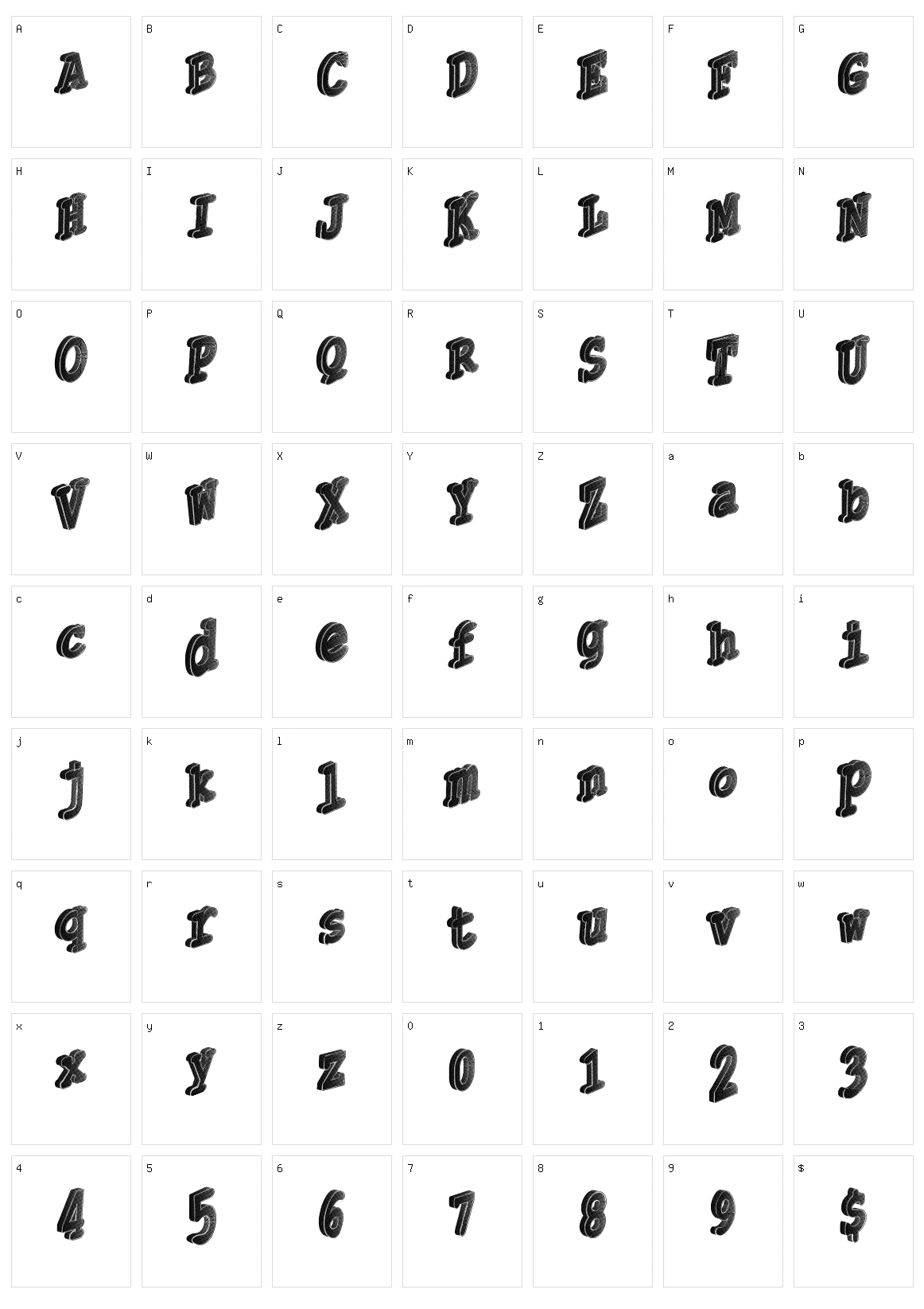 Thirdly Character Set