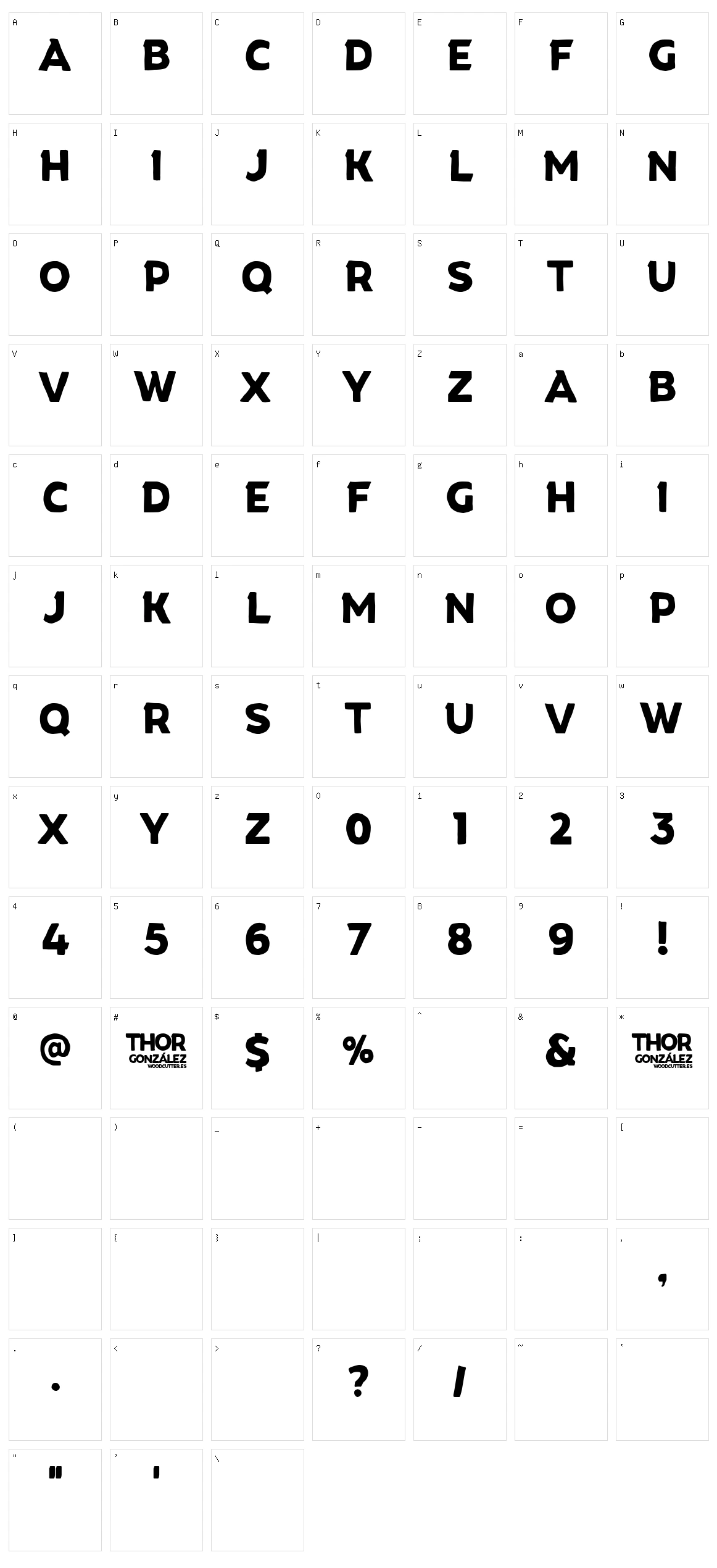 Thor GonzÃ¡lez Character Set