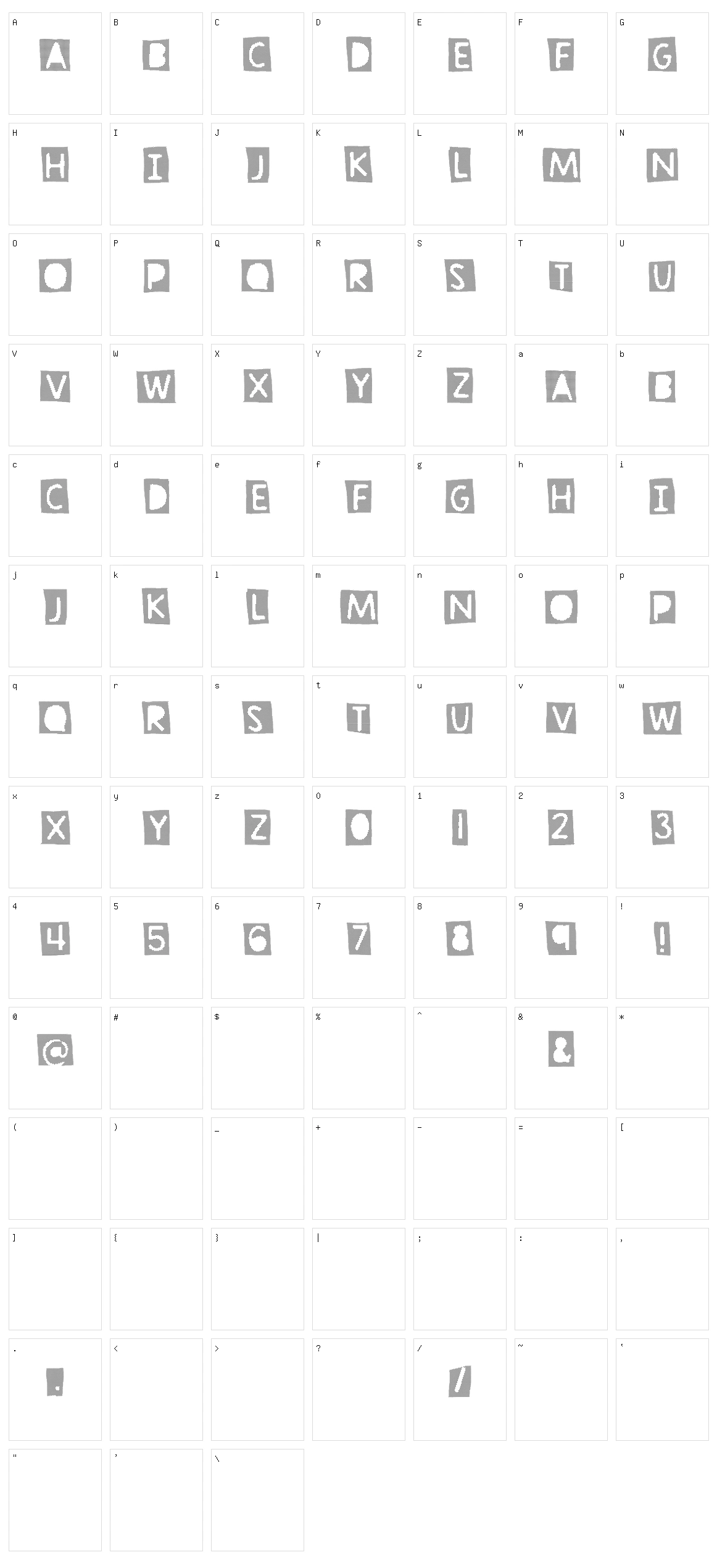 Tramita club Character Set