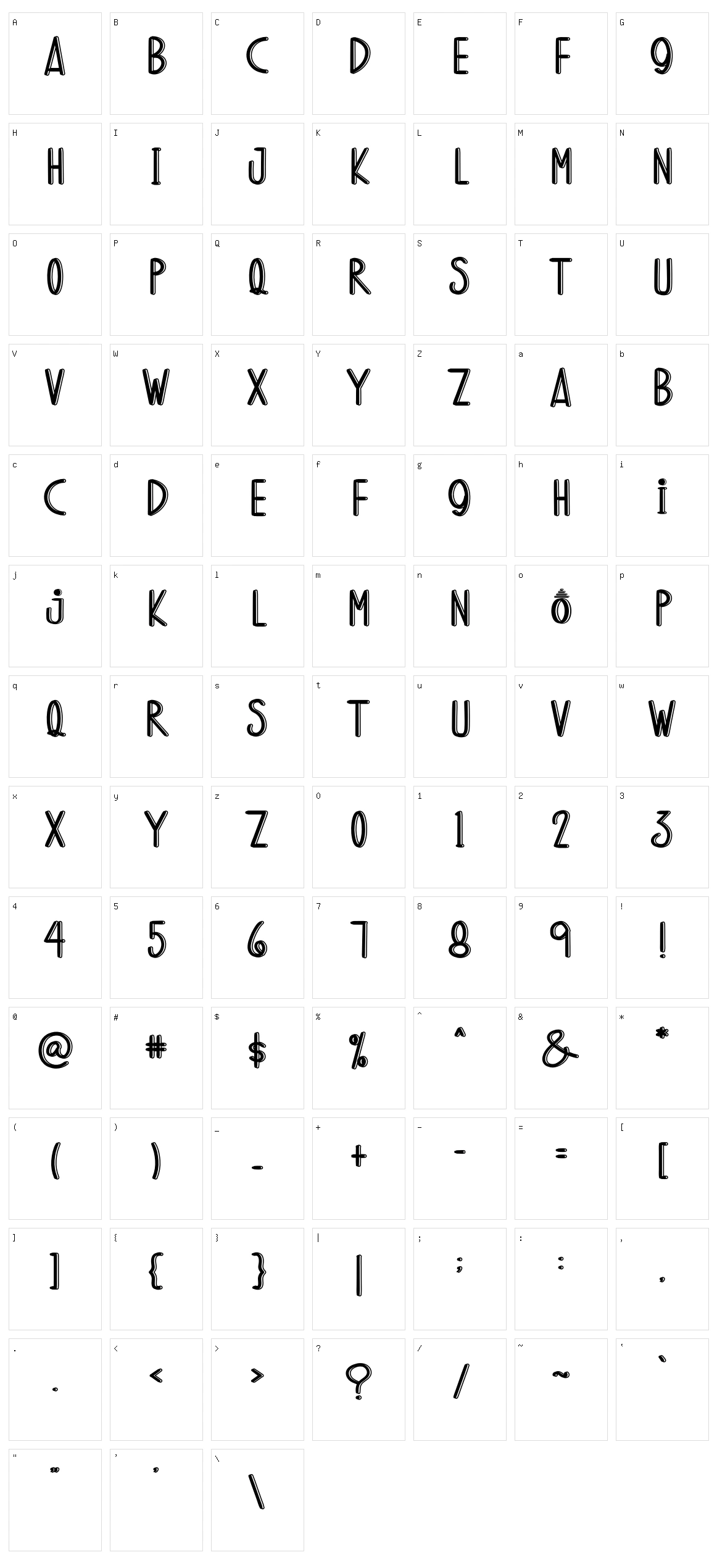 Tree Loves Character Set