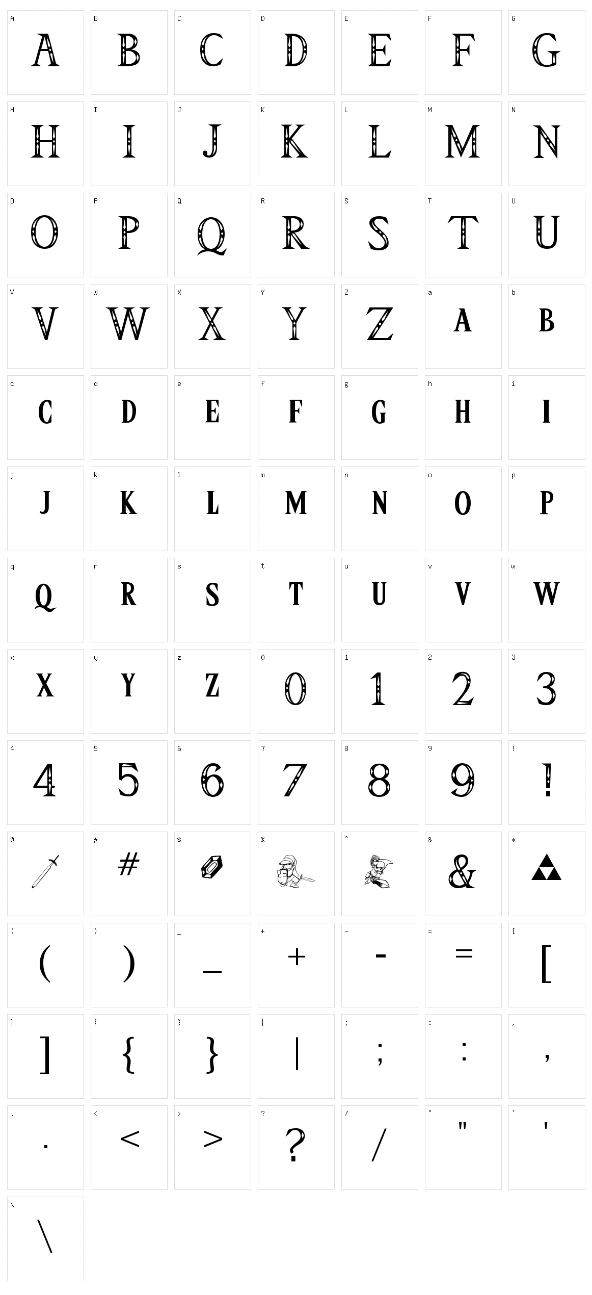 Triforce Character Set