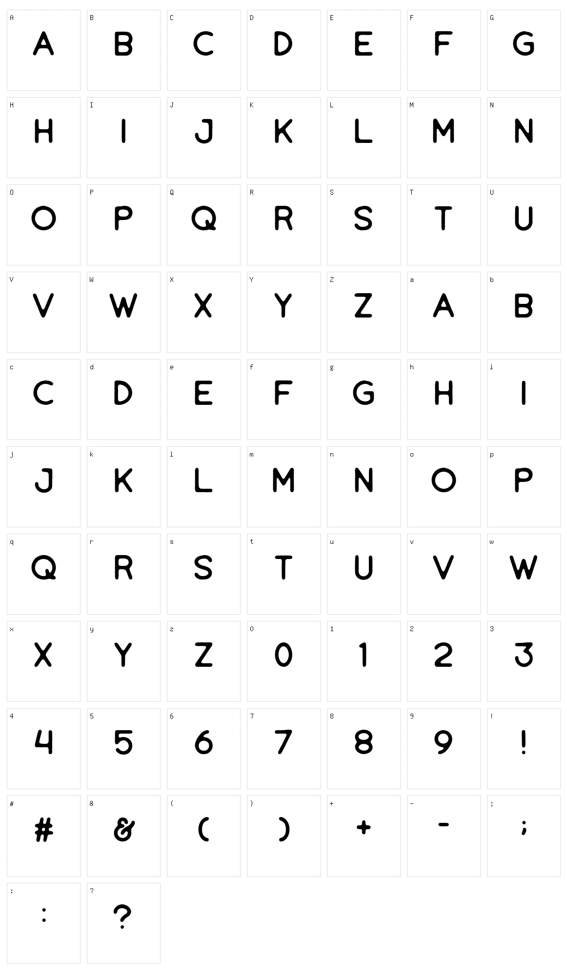 Tropikana Character Set