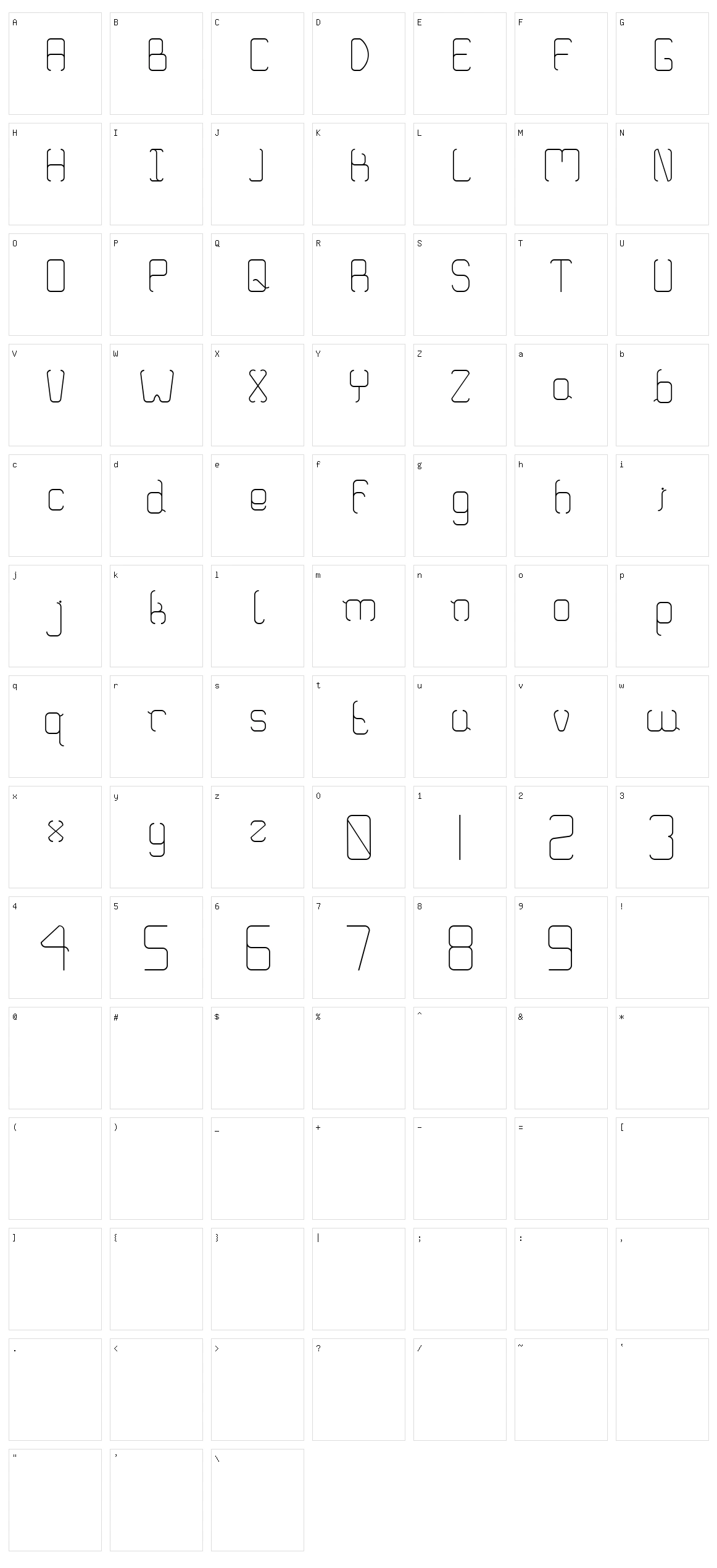 Truglaroll Character Set