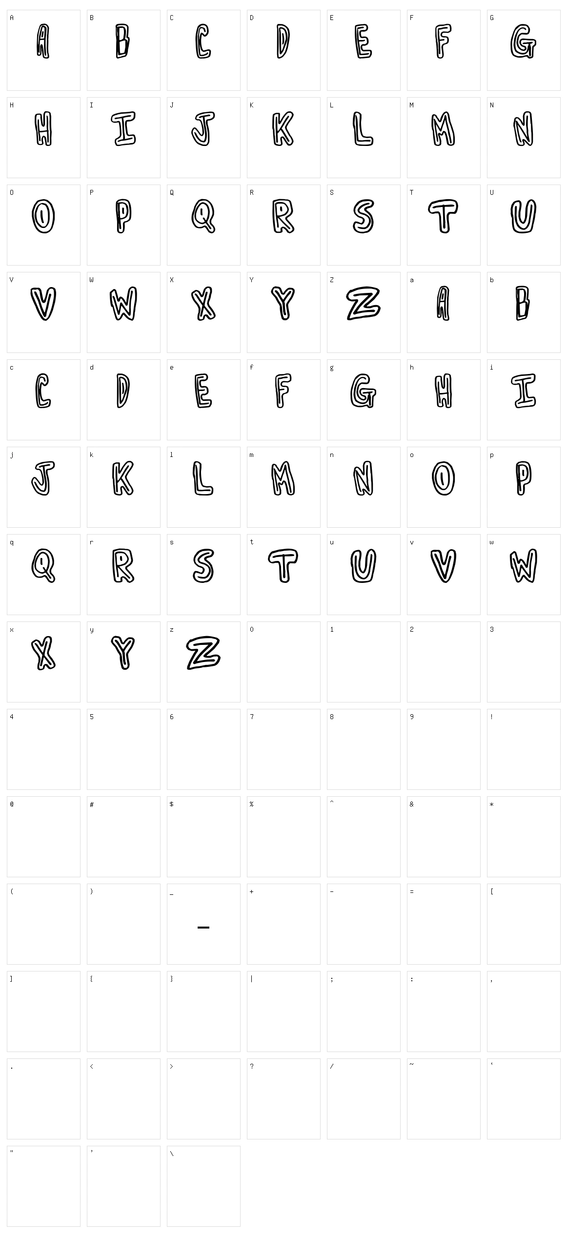 Turnaround Character Set