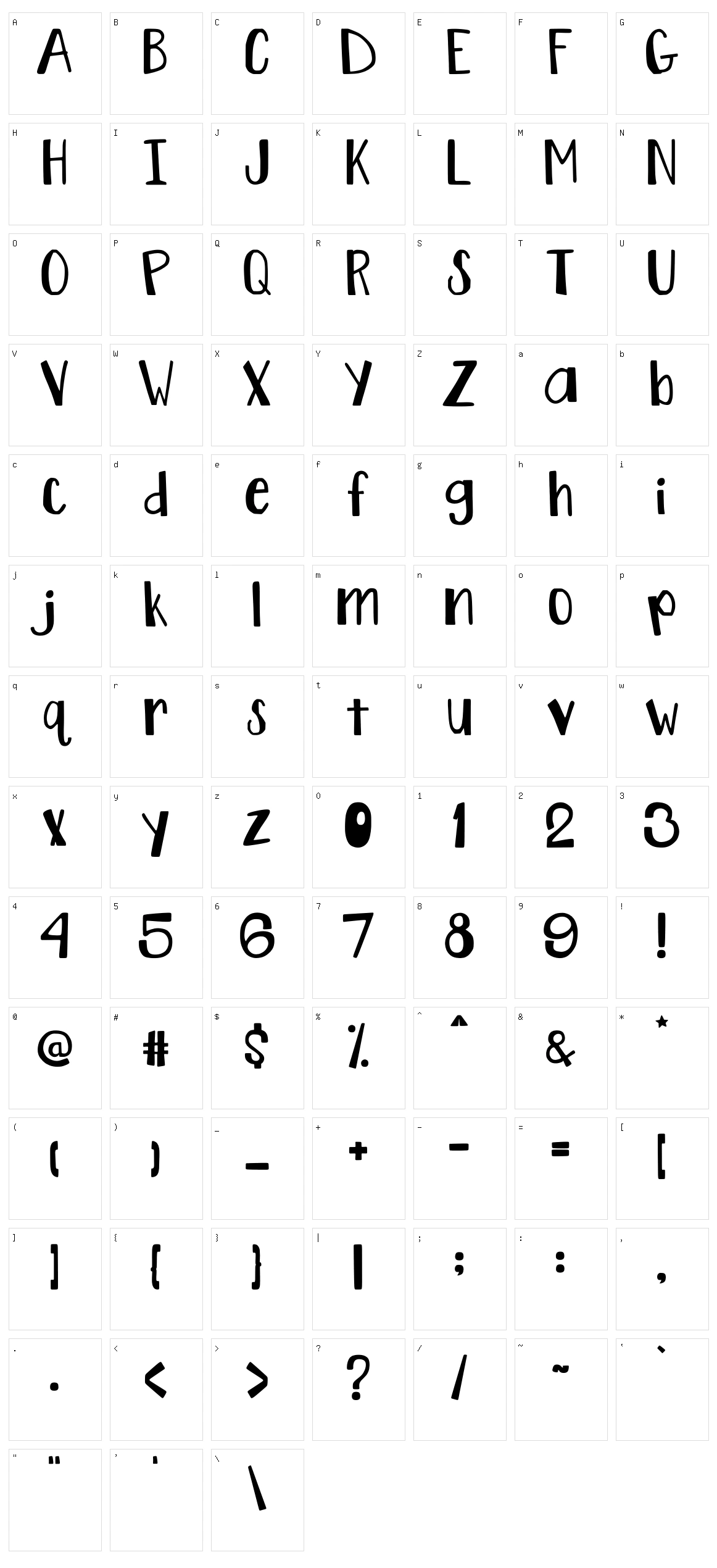 Ubud Fest Character Set