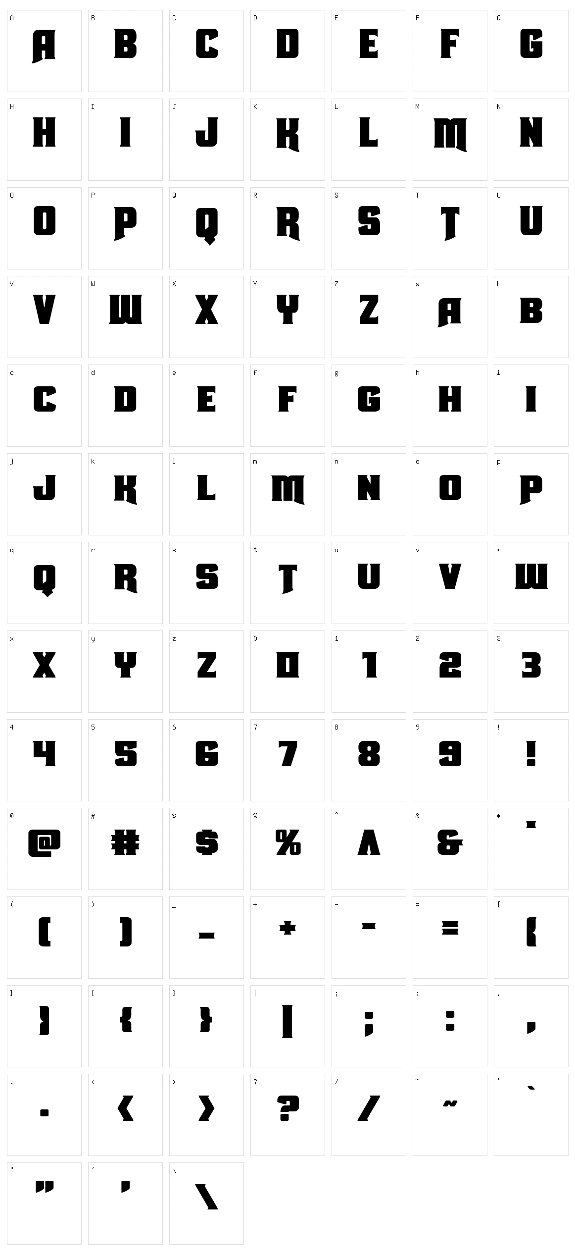 Union Gray Character Set