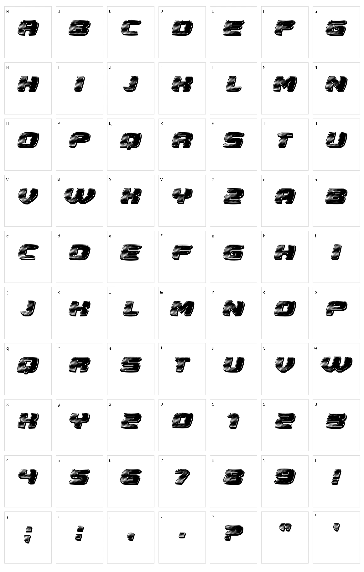 Unwashed Character Set