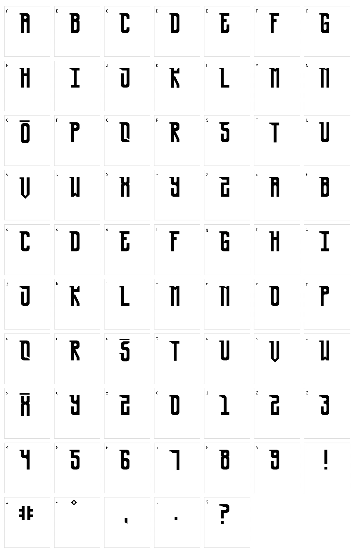 Ursa Minor Character Set