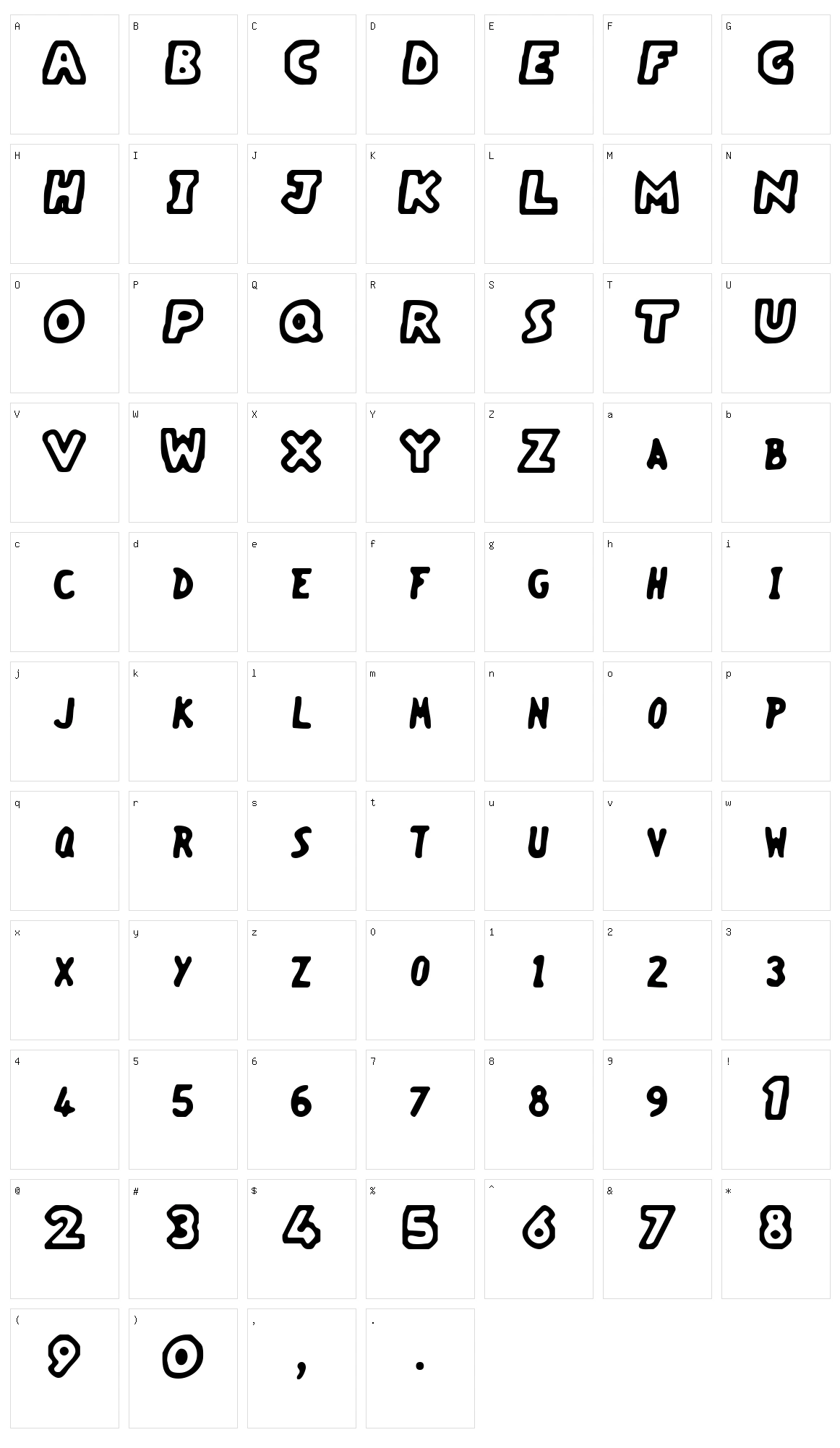 Vacant Capz BRK Character Set