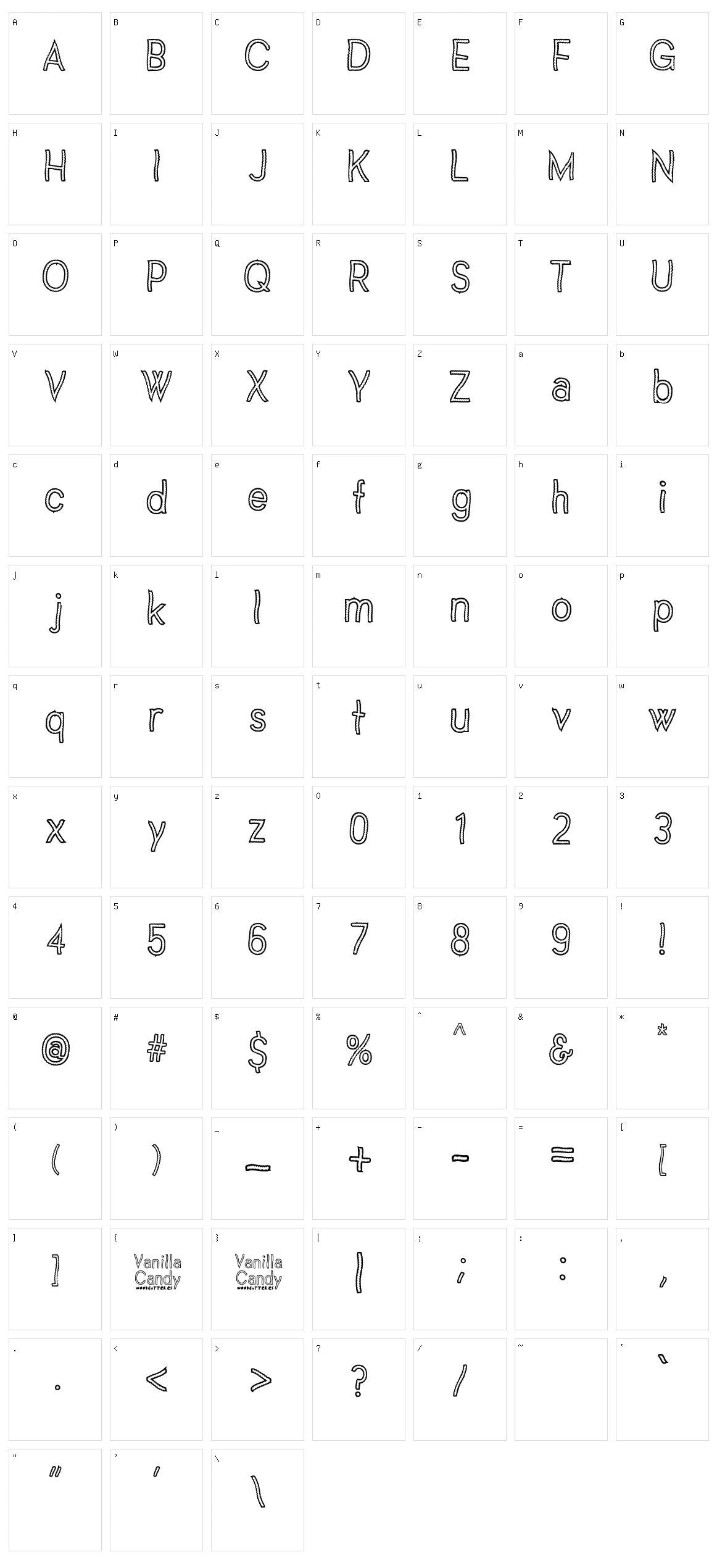 Vanilla Candy Character Set