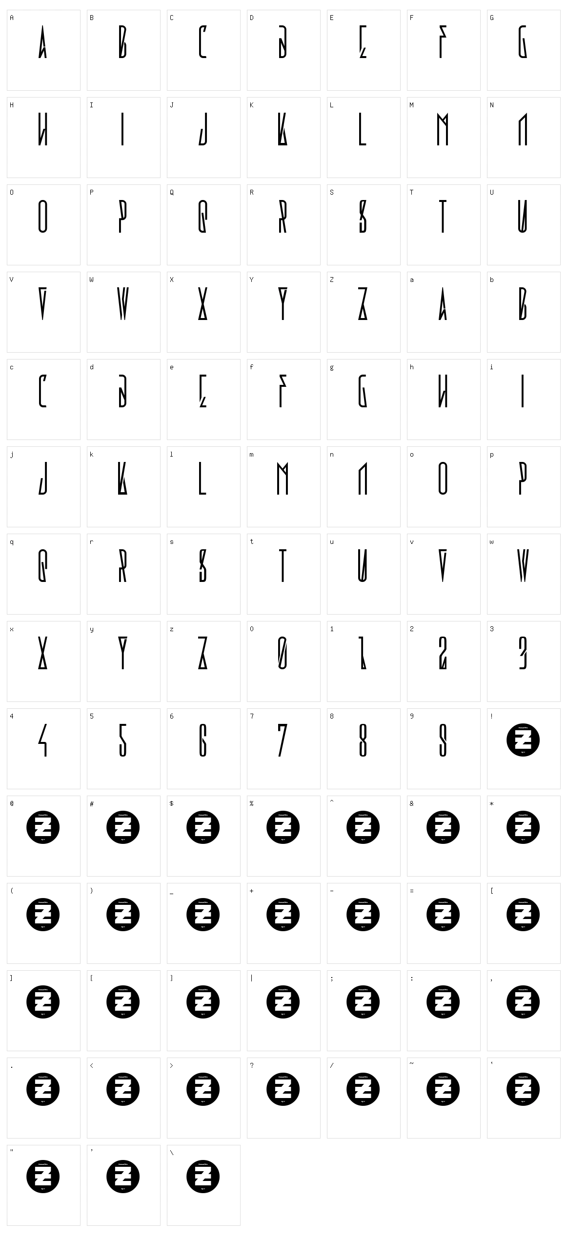 Variol Character Set