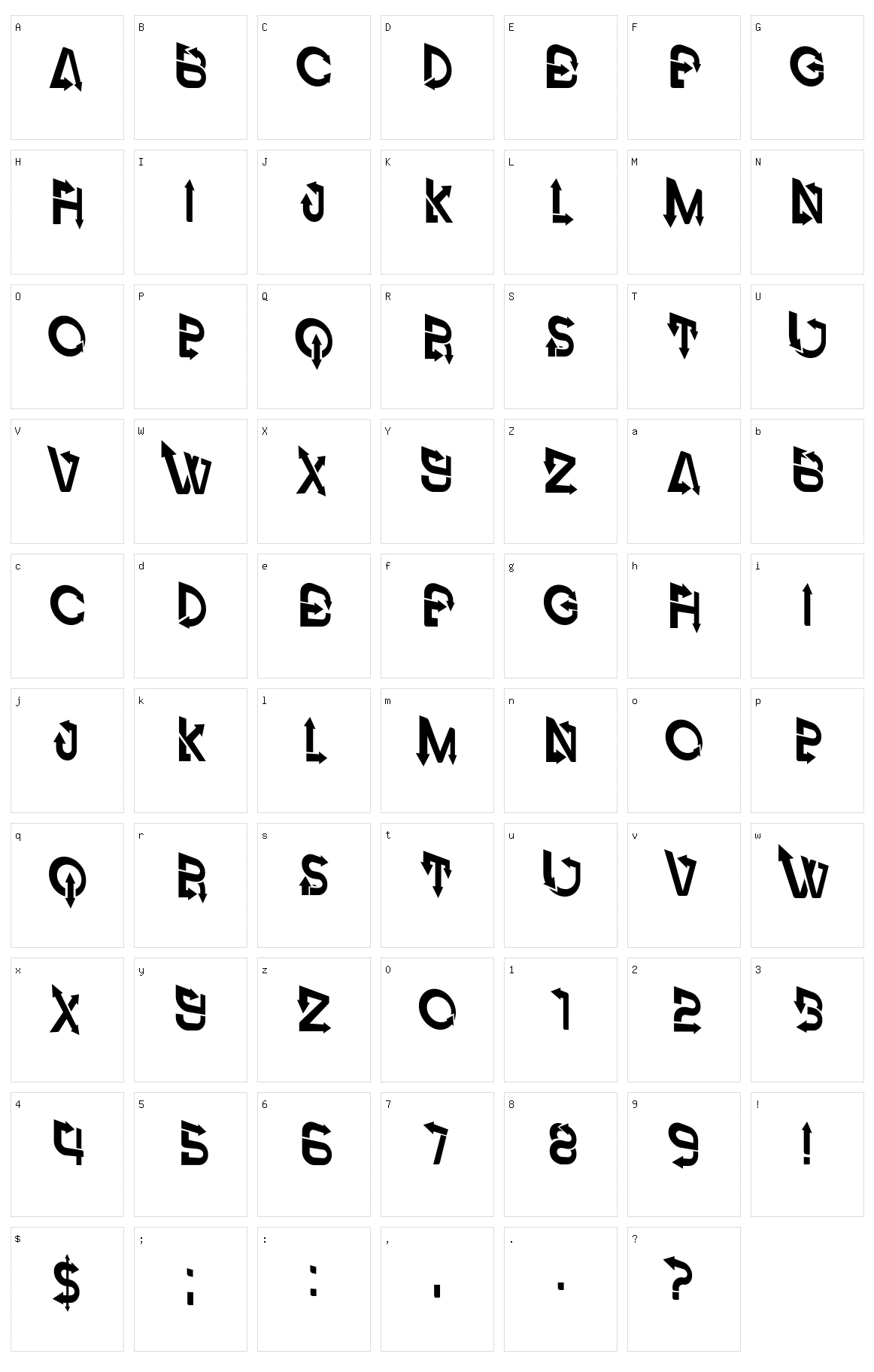 Vector Character Set