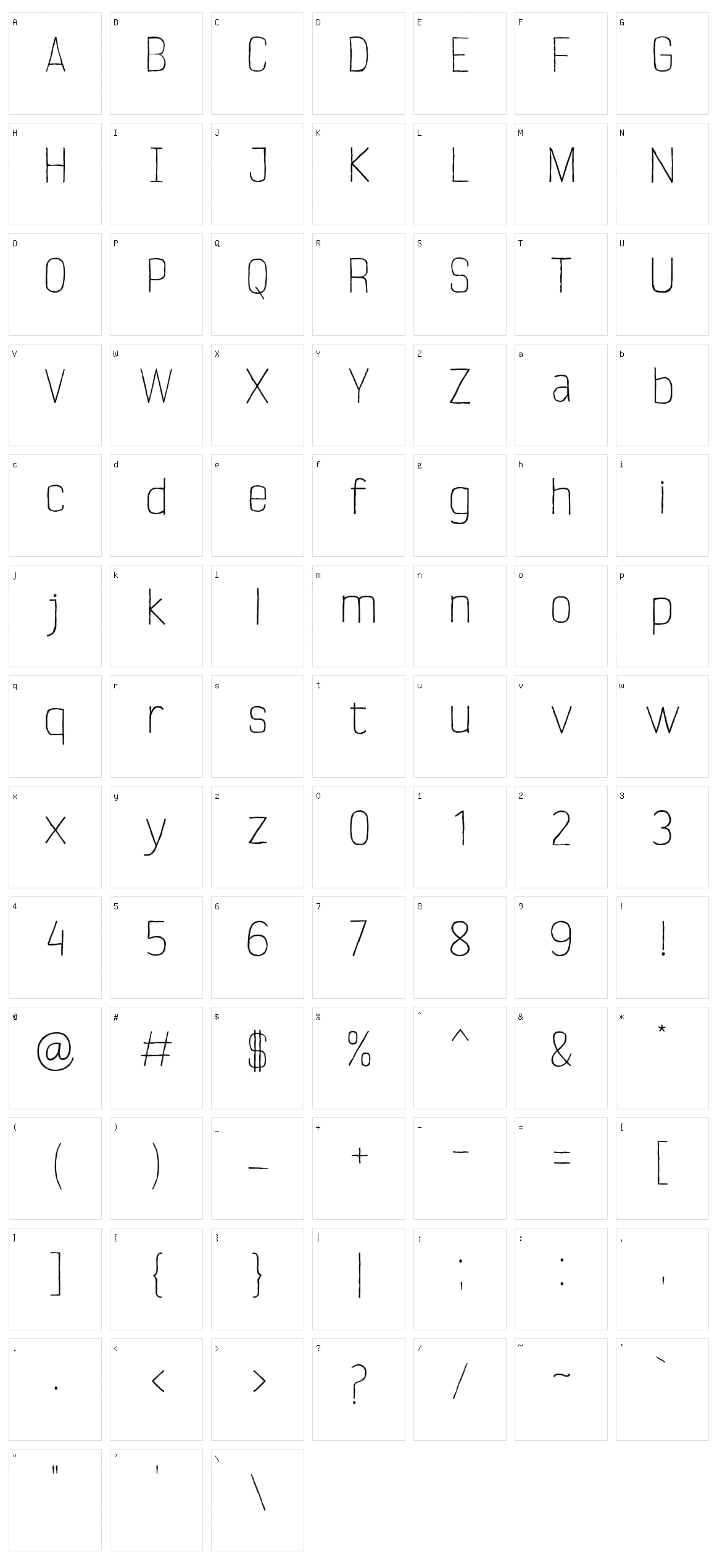 Verano Character Set