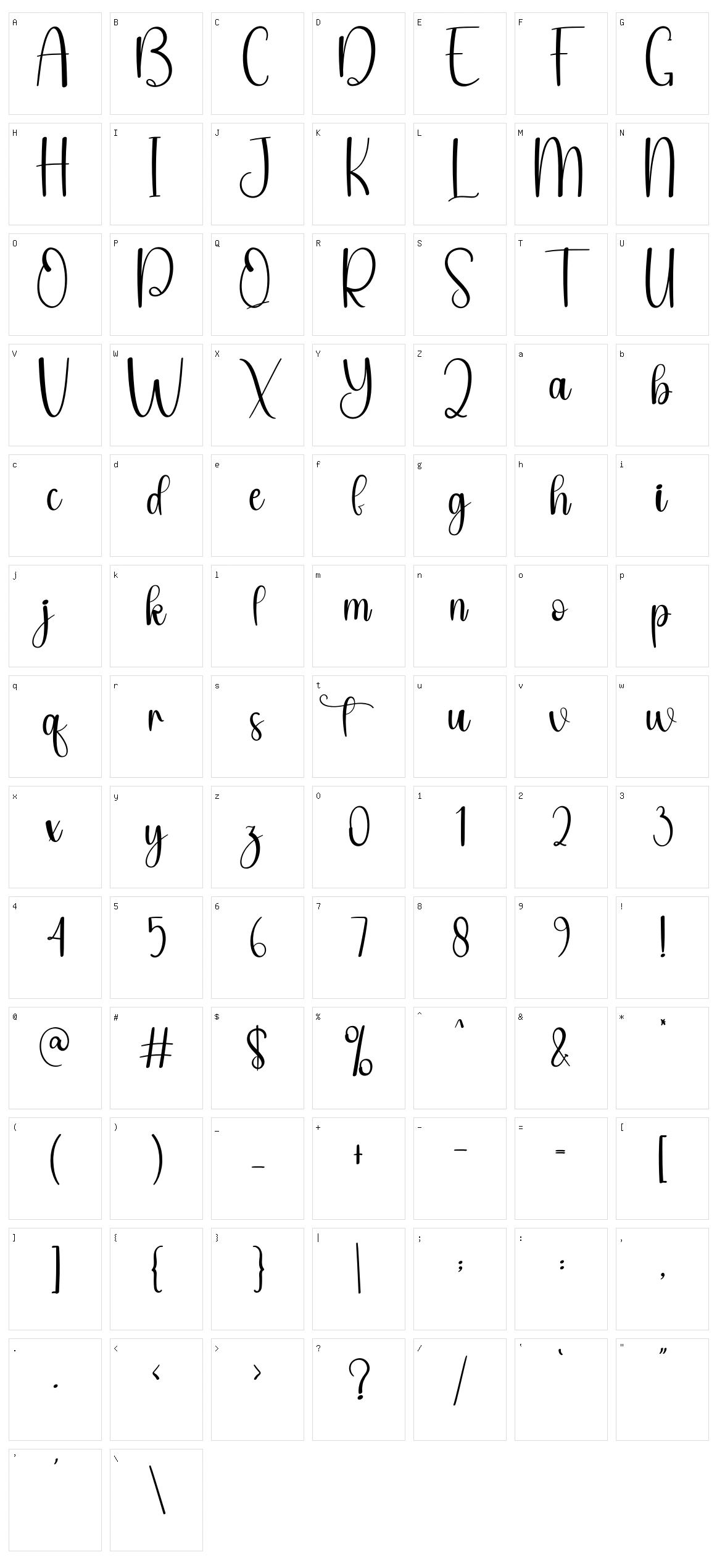 Study Book Character Set