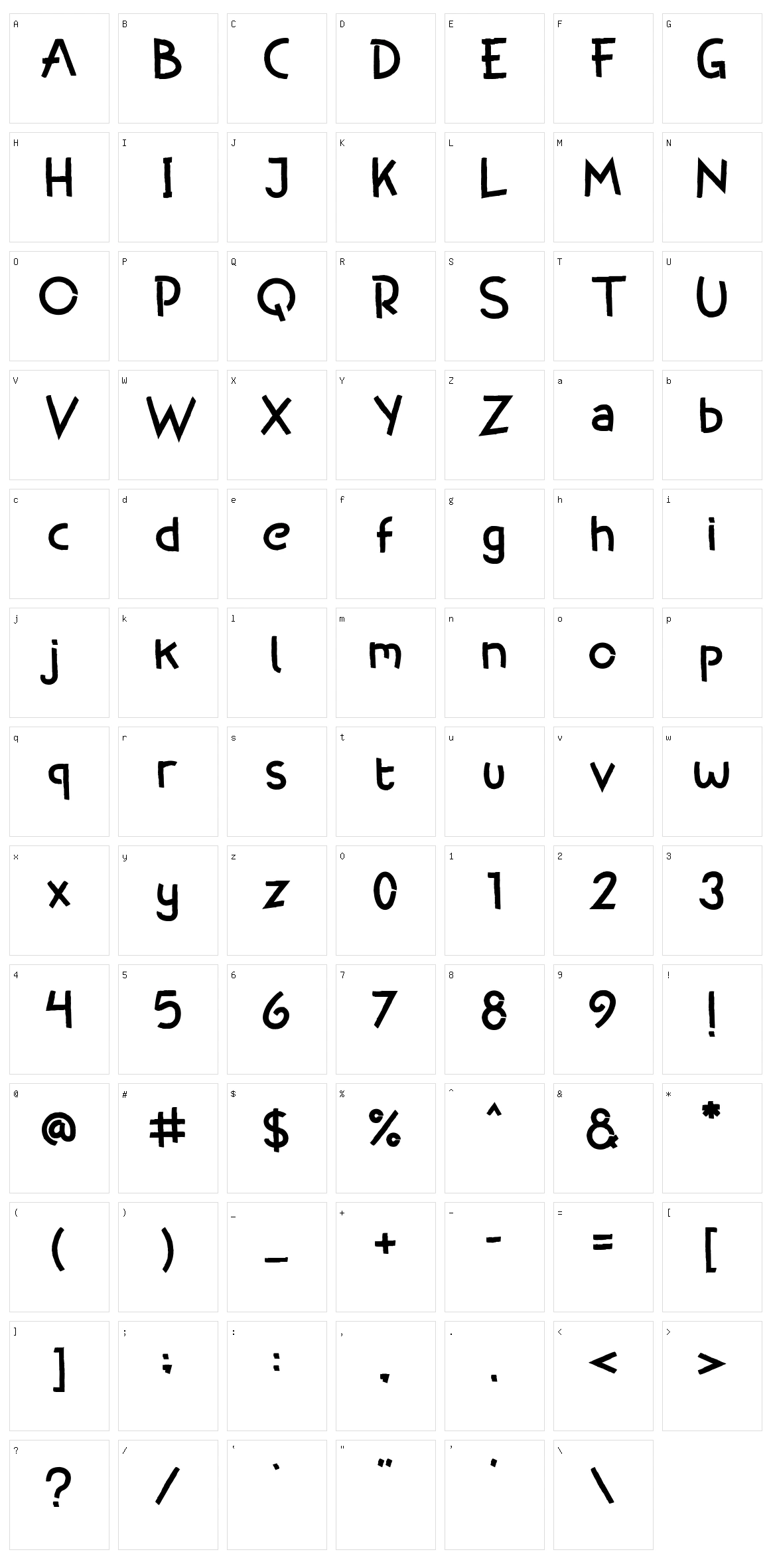 West Djakarta Character Set