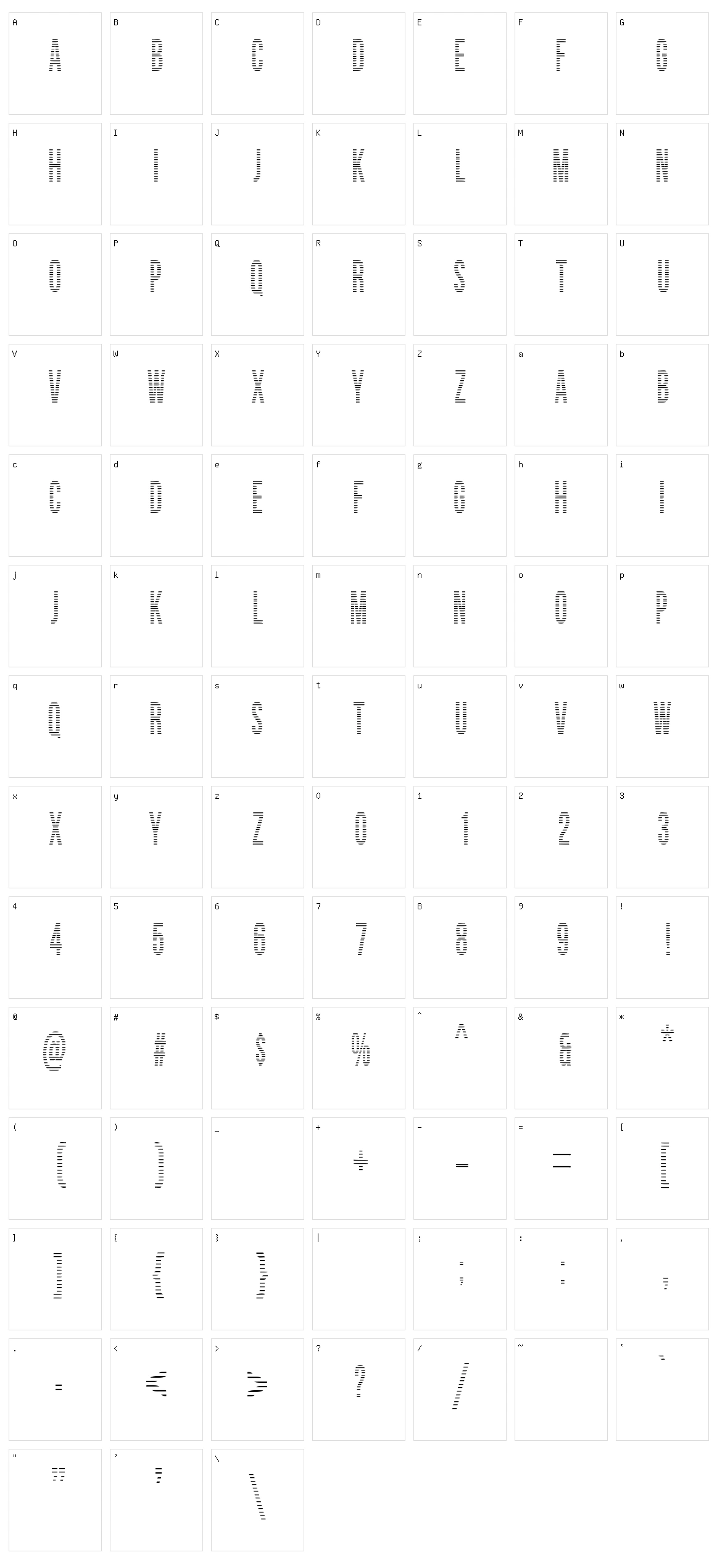 Woodcutter Lines Character Set