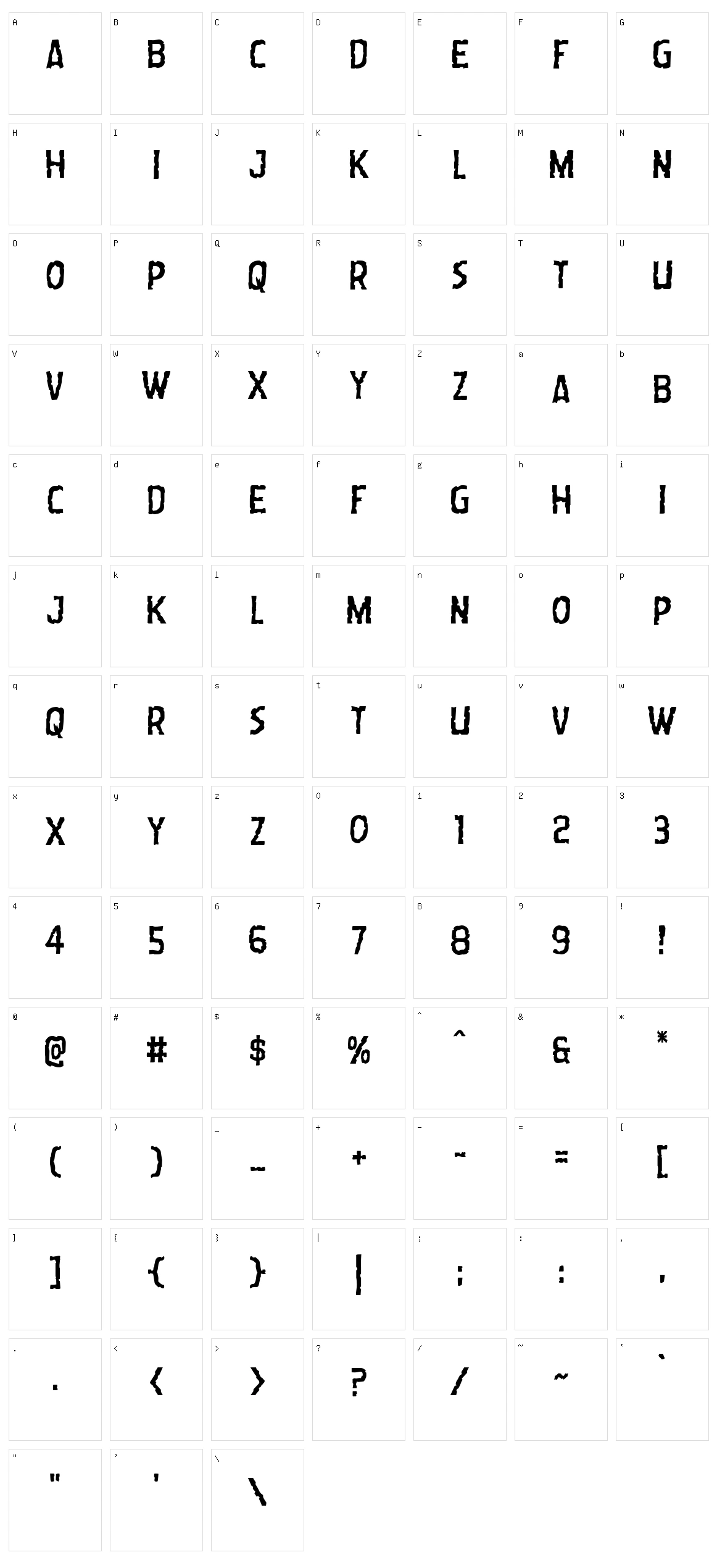 Worm Cuisine Character Set