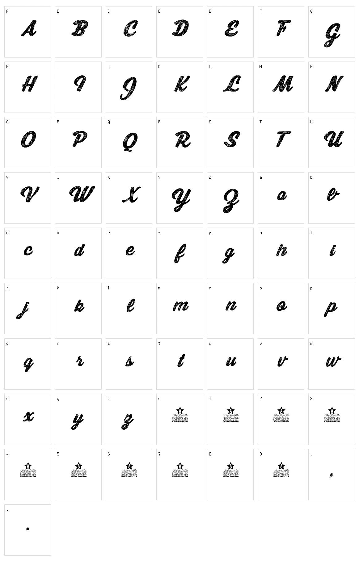 Moon Walker Character Set